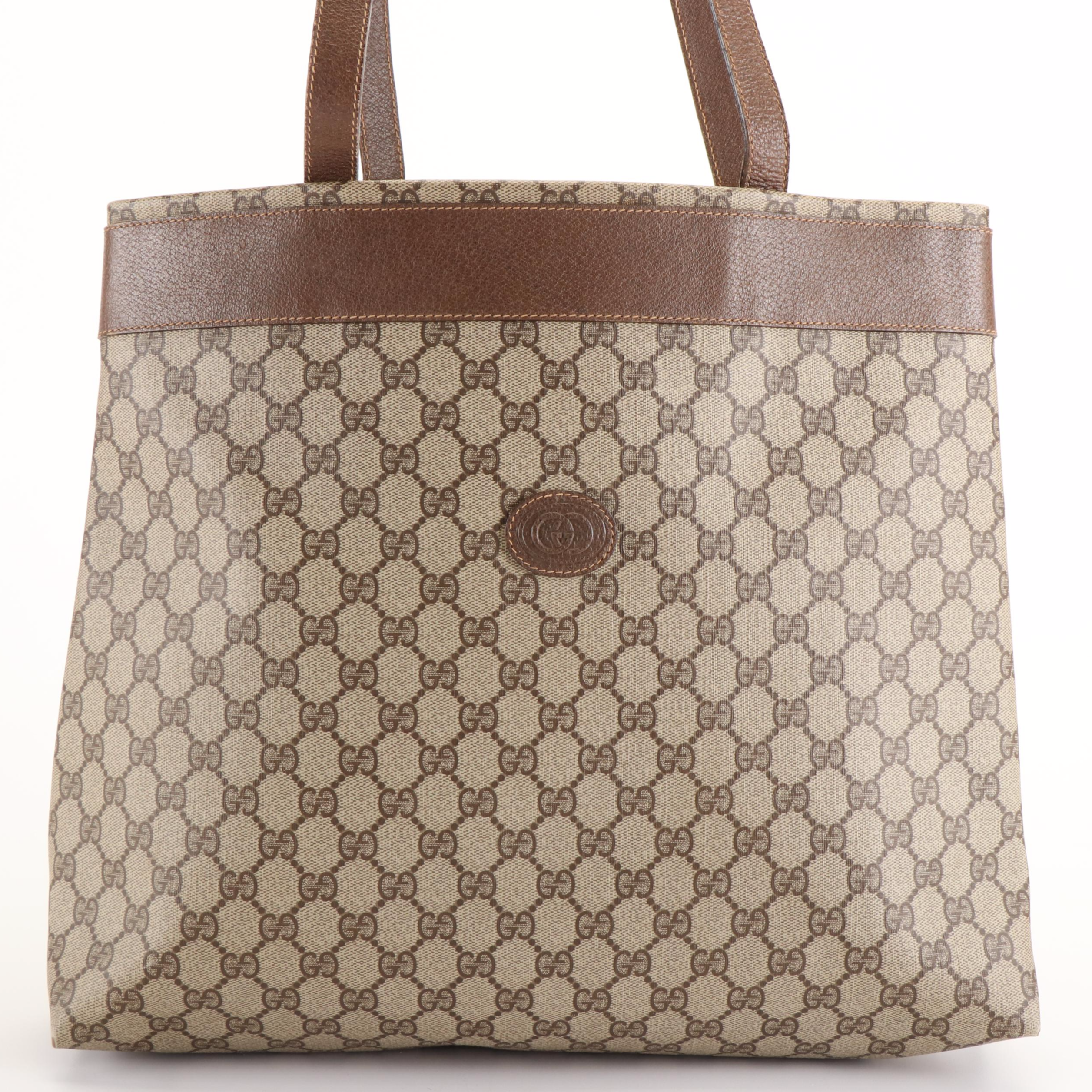 Gucci GG Vertical Tote Bag in Coated Canvas
