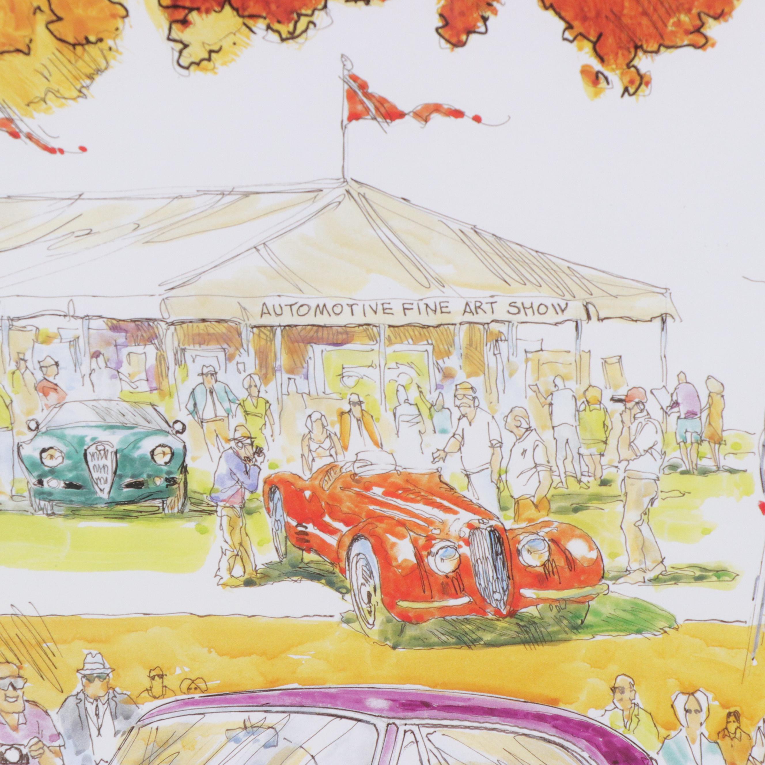 "Glenmoor Gathering of Significant Automobiles" Offset Lithograph Poster, 2005