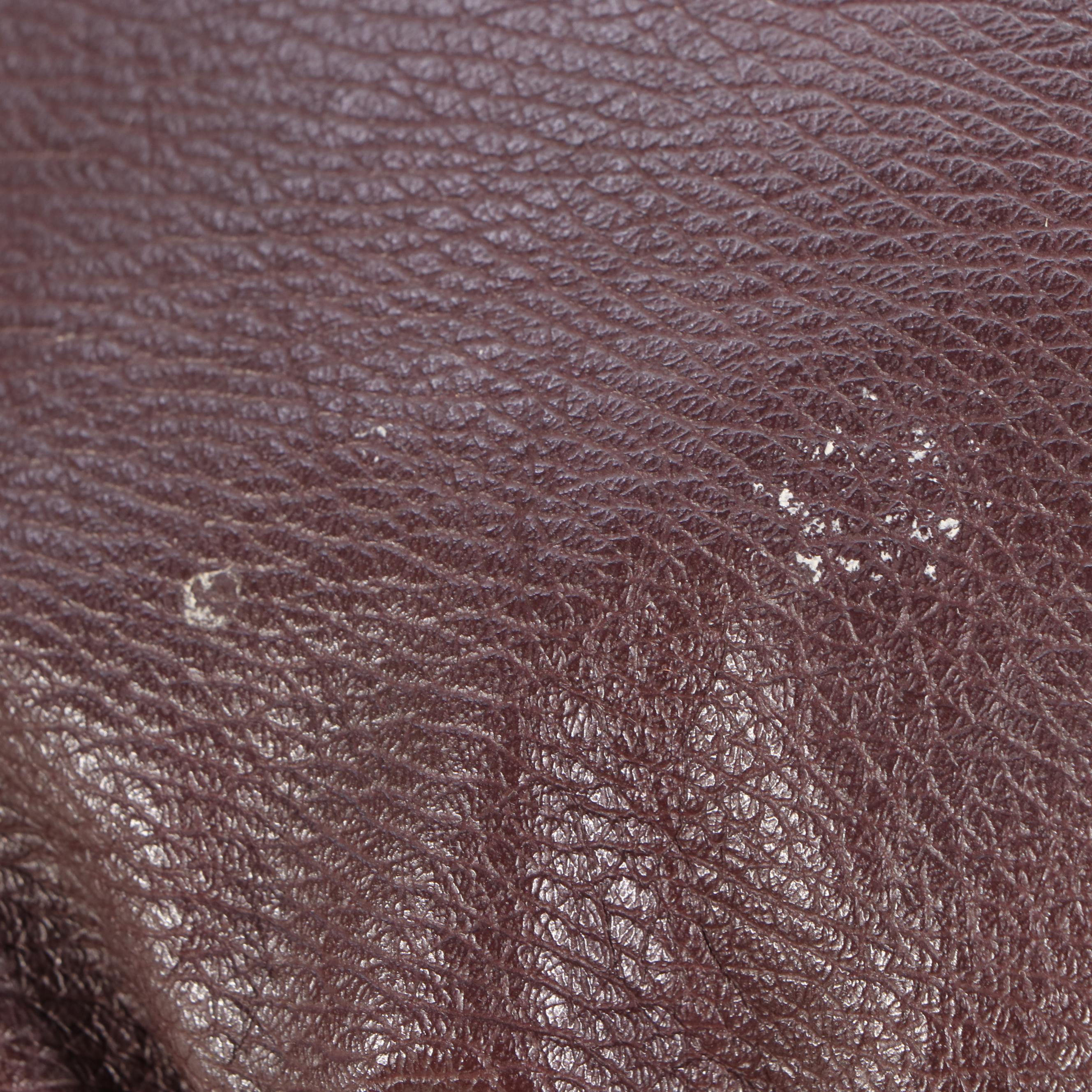 Overstuffed Leather Reclining Loveseat