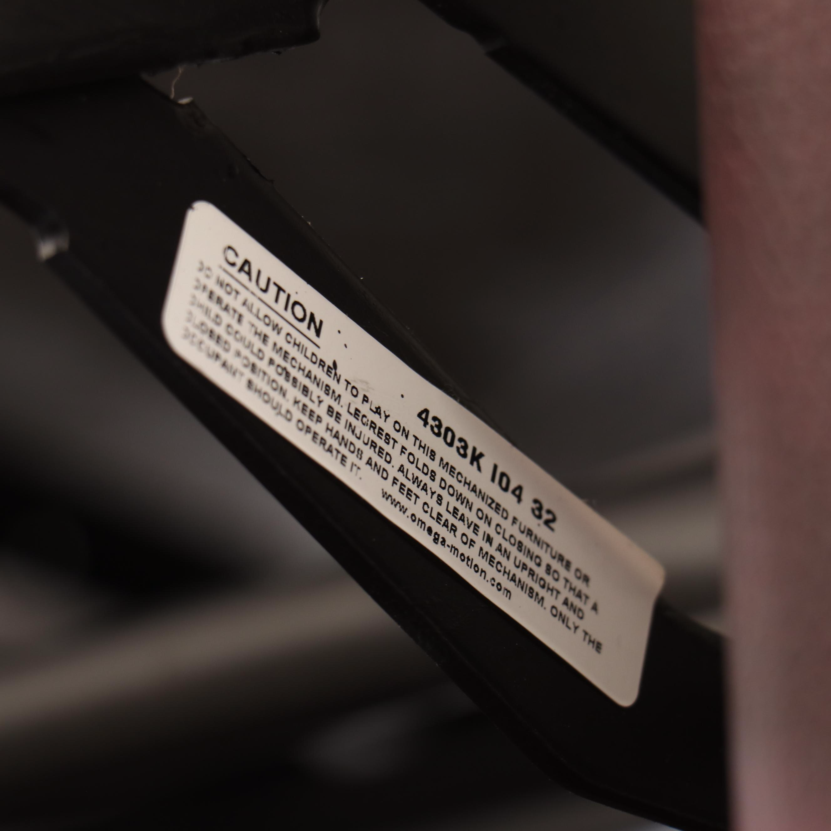 Overstuffed Leather Reclining Loveseat