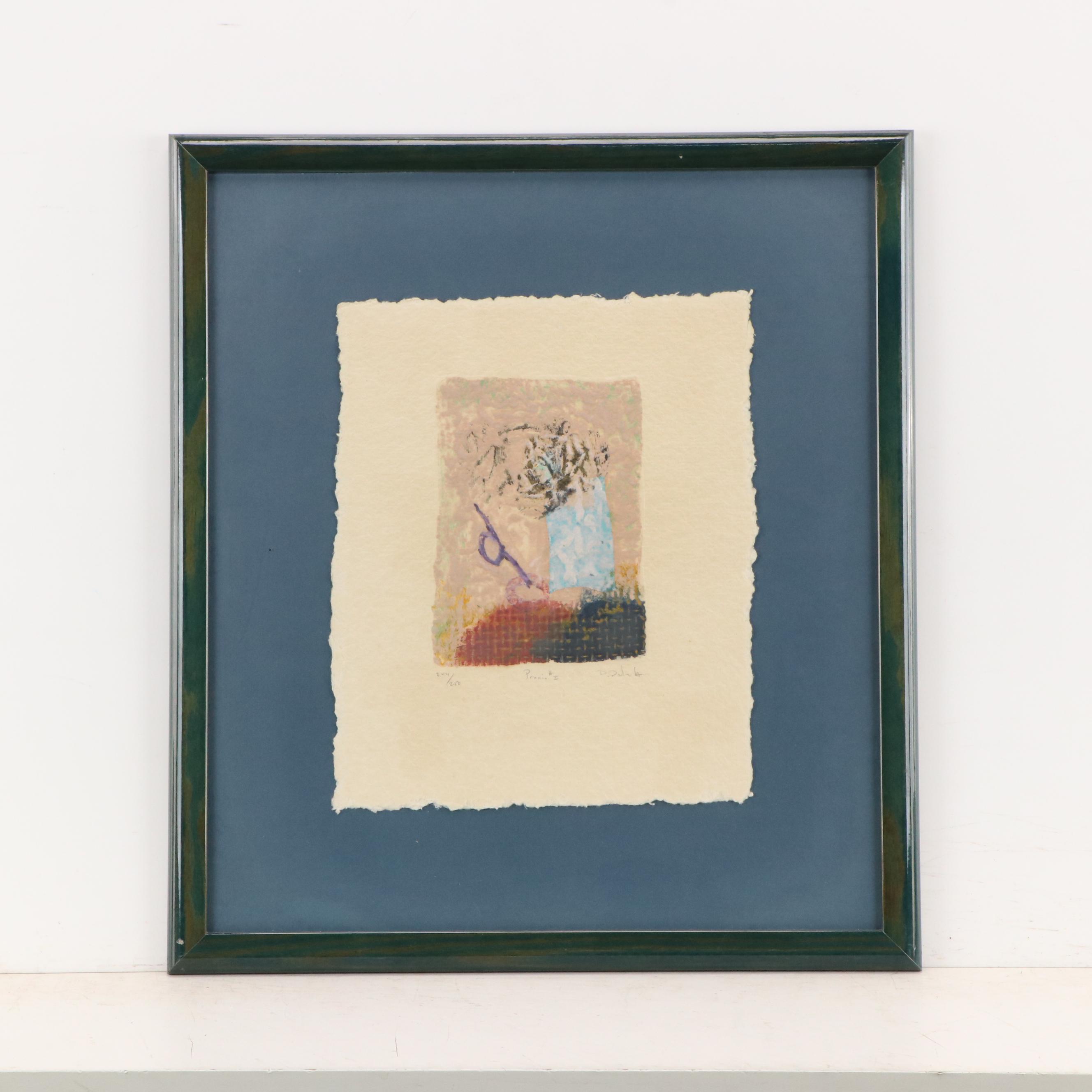 David Dodsworth Mixed Media Collograph "Praxis #1," Late 20th Century