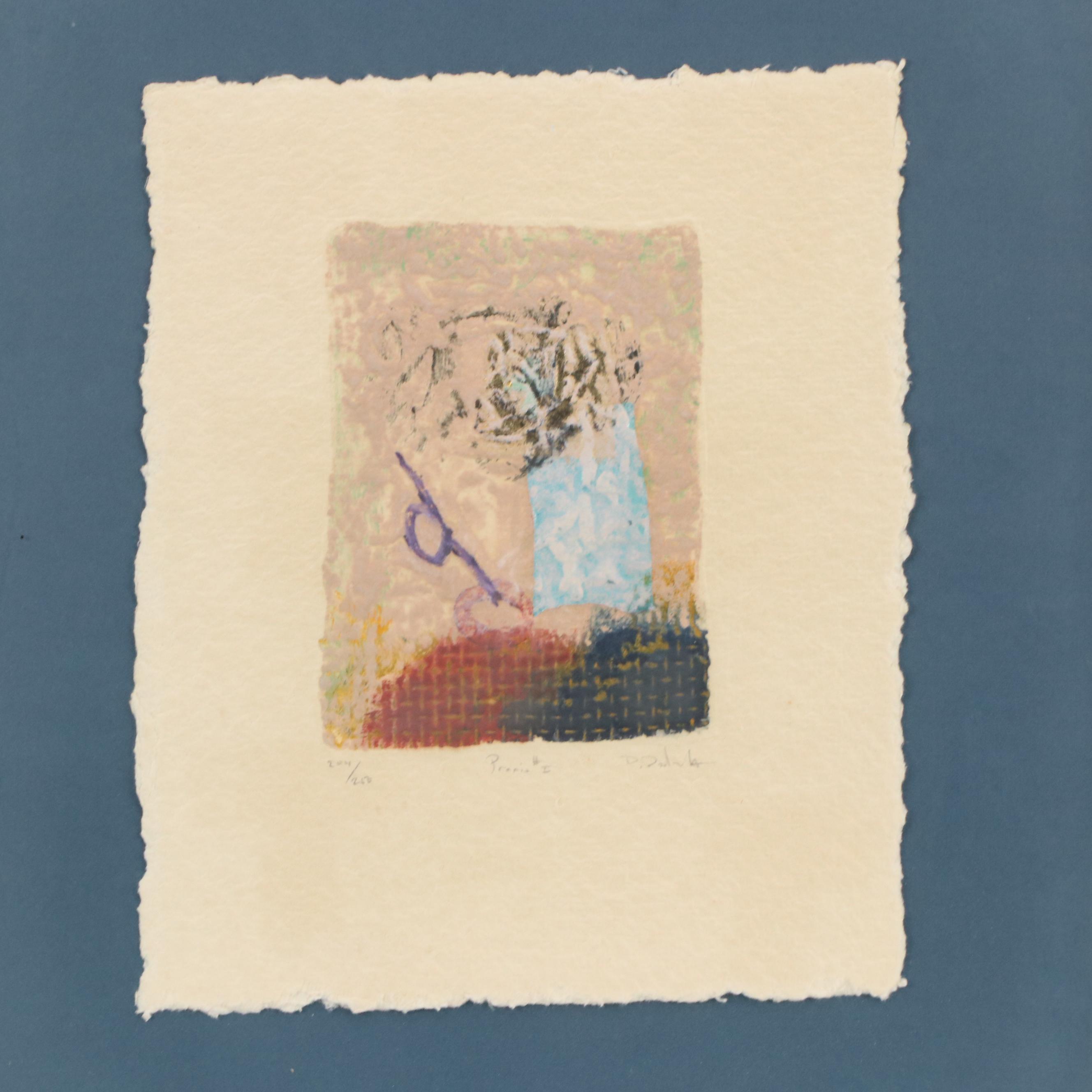 David Dodsworth Mixed Media Collograph "Praxis #1," Late 20th Century