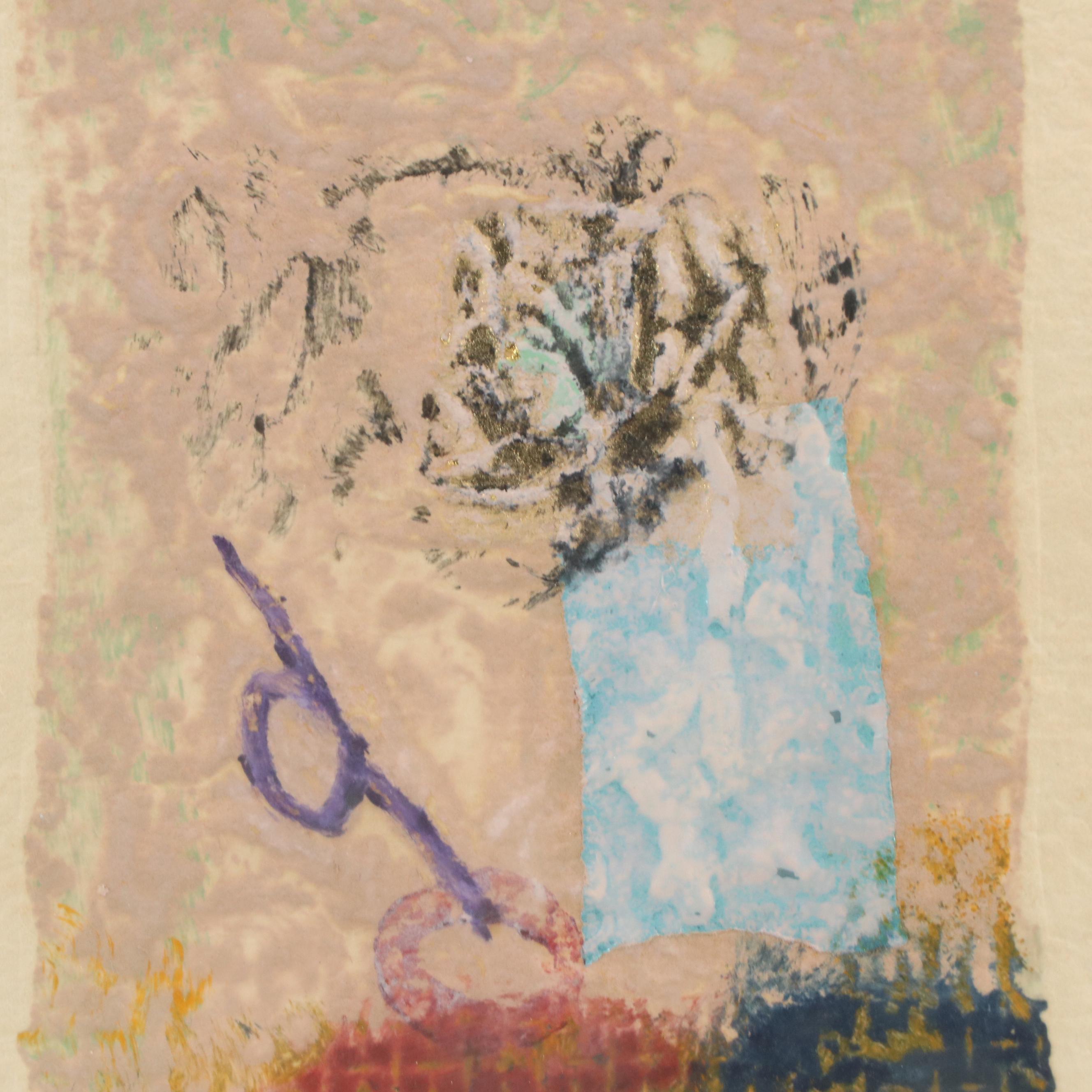 David Dodsworth Mixed Media Collograph "Praxis #1," Late 20th Century