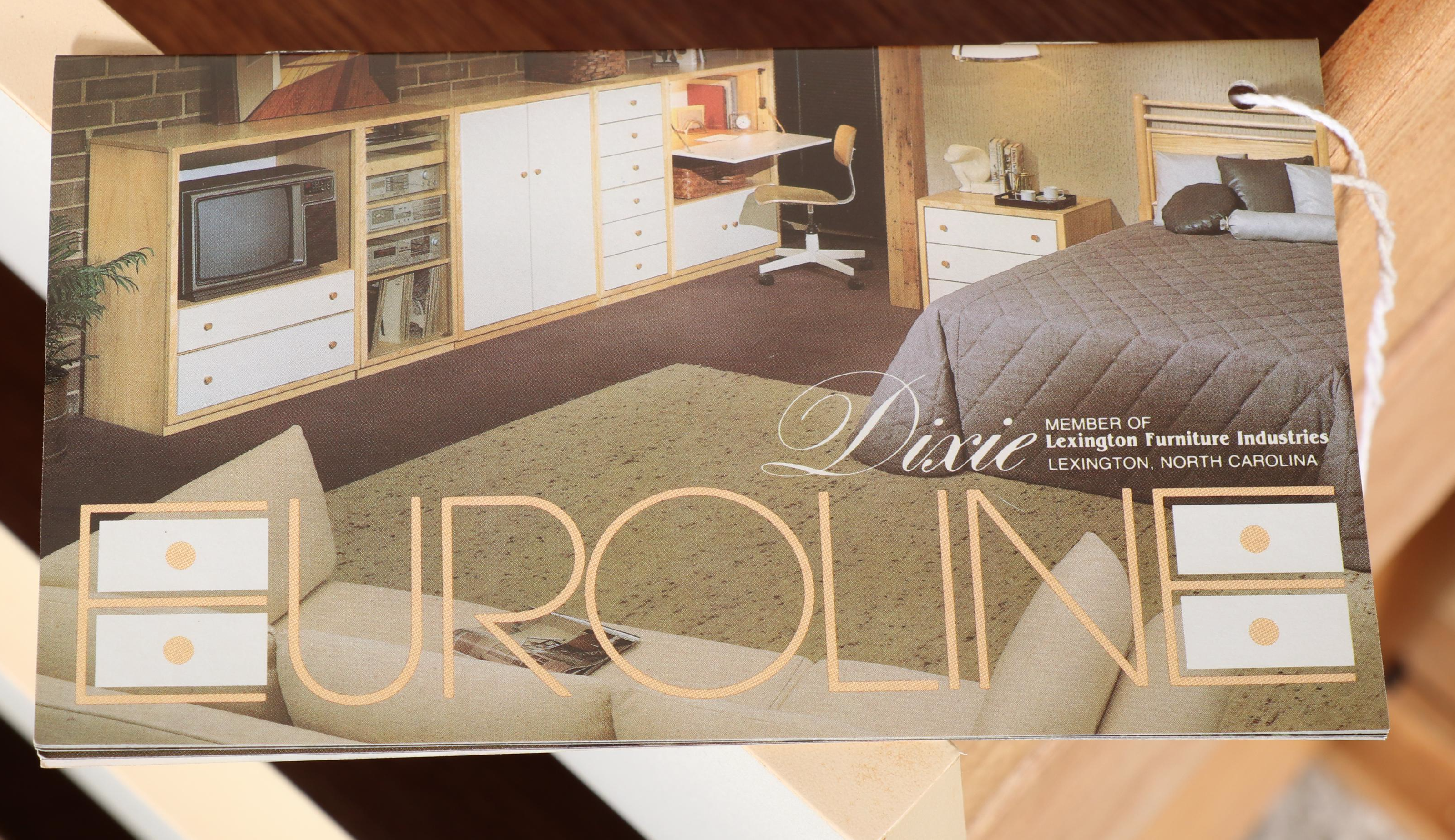 Two Dixie "Euroline" Ash and White-Laminate Office Cabinets