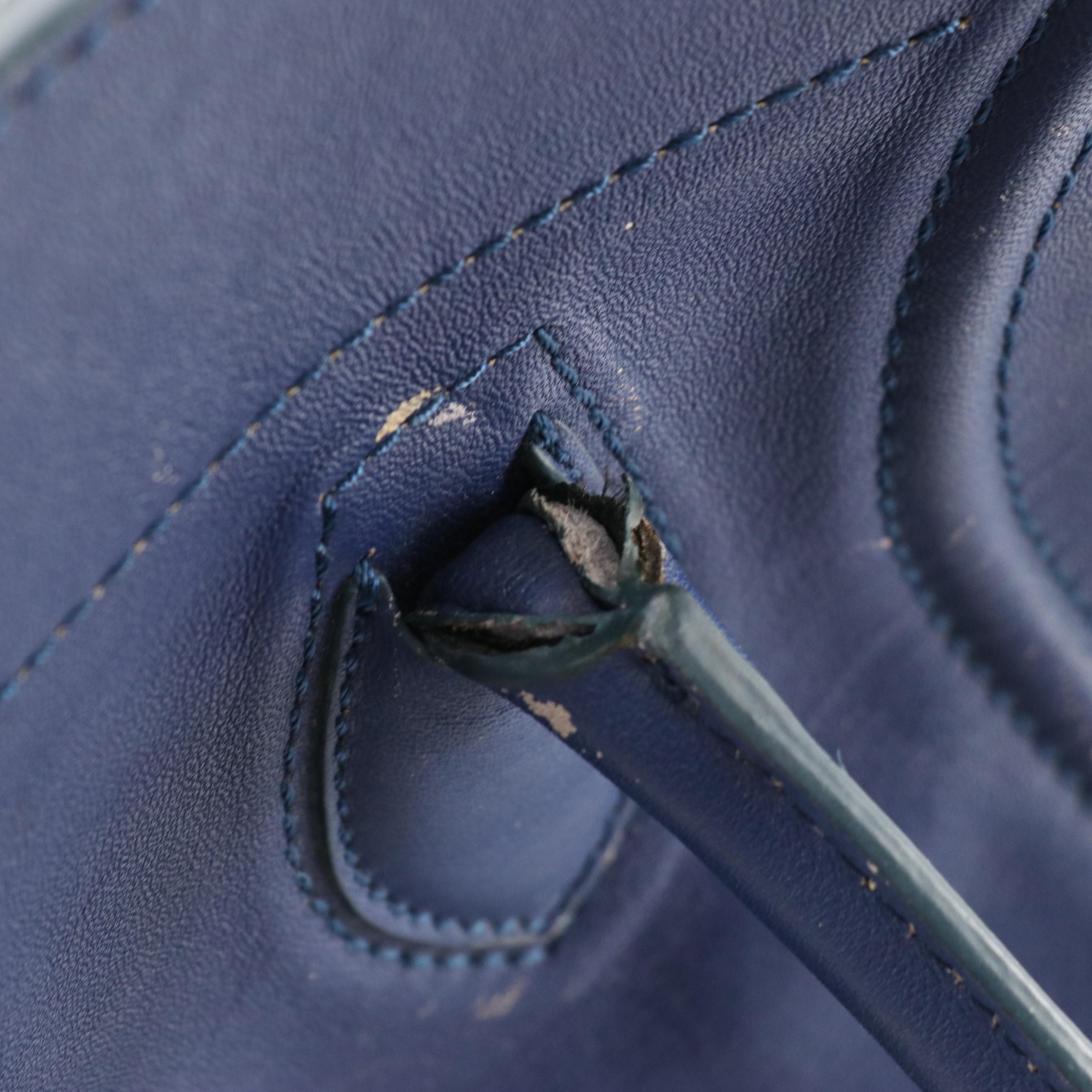 Céline Phantom Luggage Tote in Deep Blue Calfskin Leather