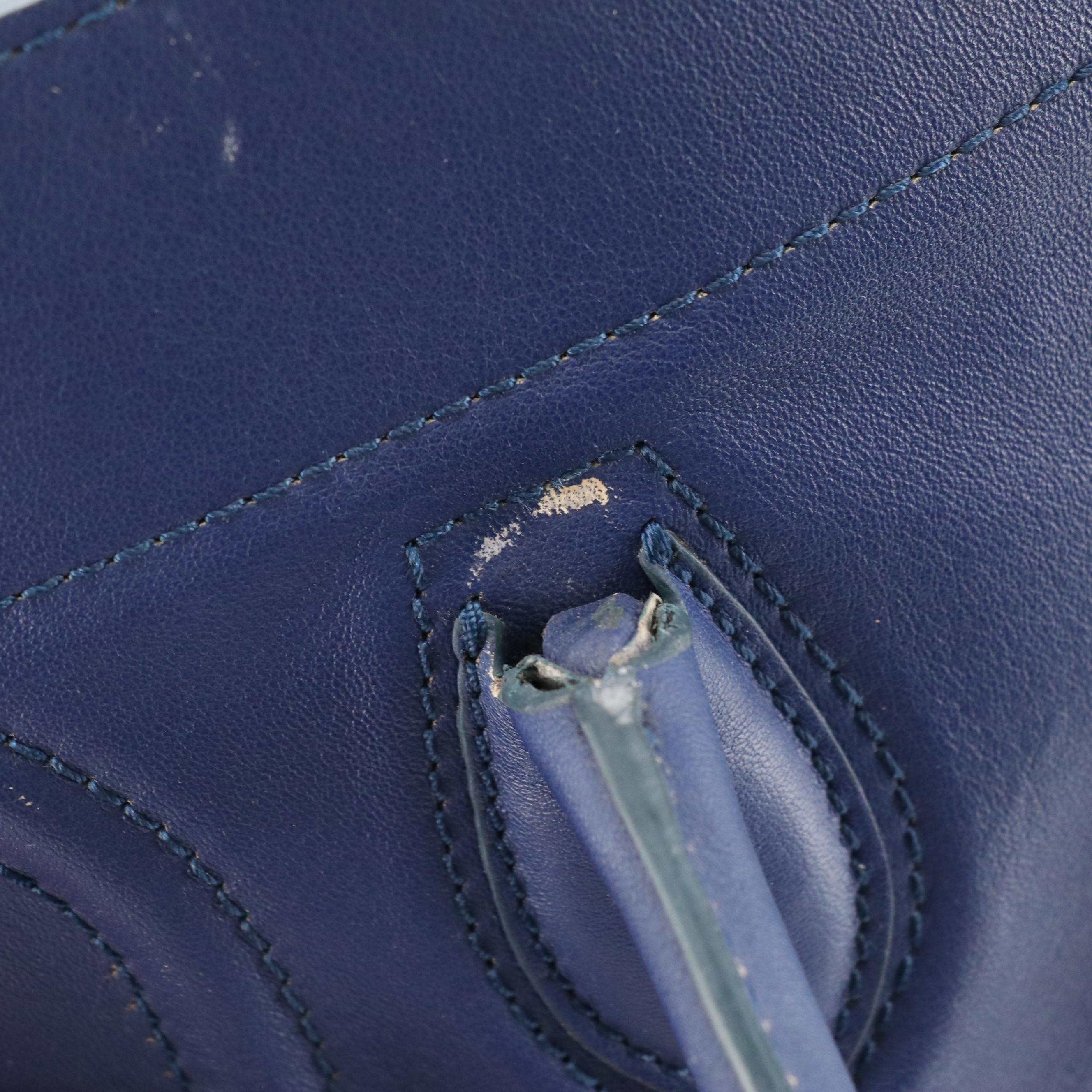 Céline Phantom Luggage Tote in Deep Blue Calfskin Leather