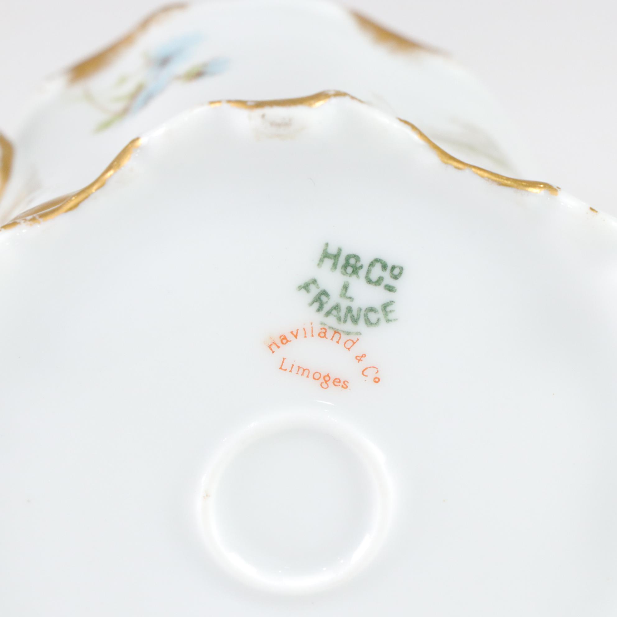 Haviland Limoges Porcelain Sugar Bowl & Creamer