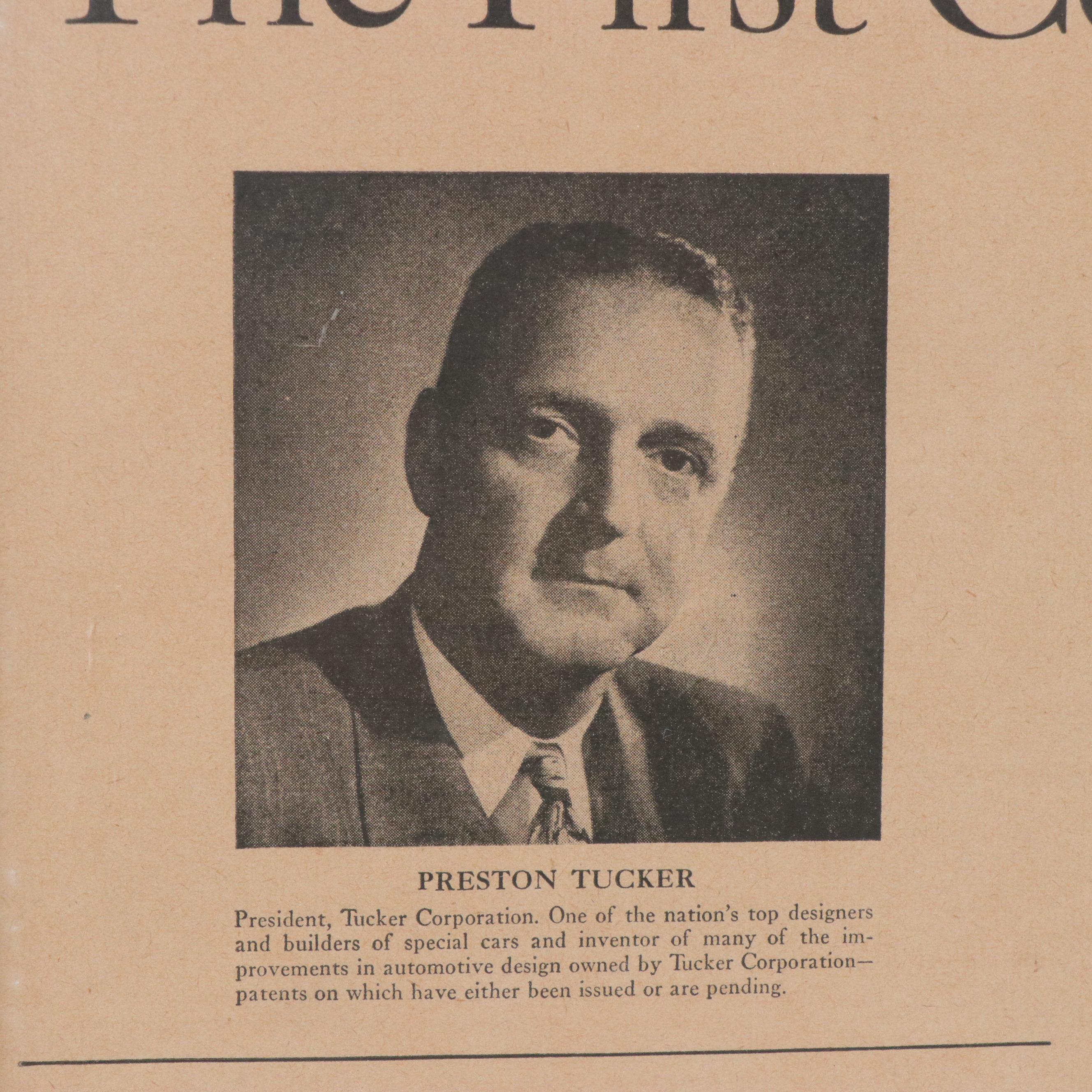 Tucker Automobile Newspaper Advertisement, 1948