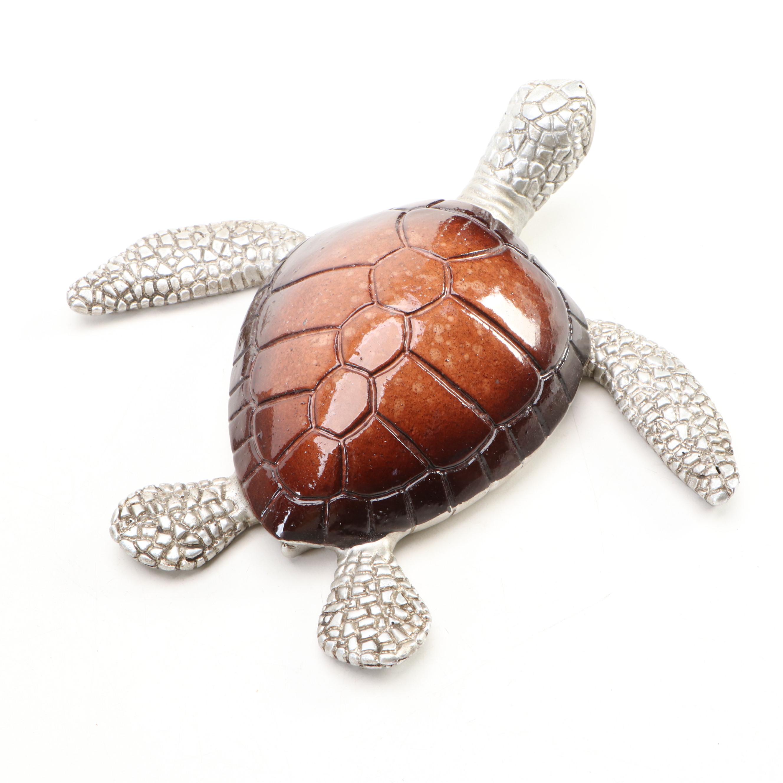 American Atelier Tray with Sea Creature Figurines