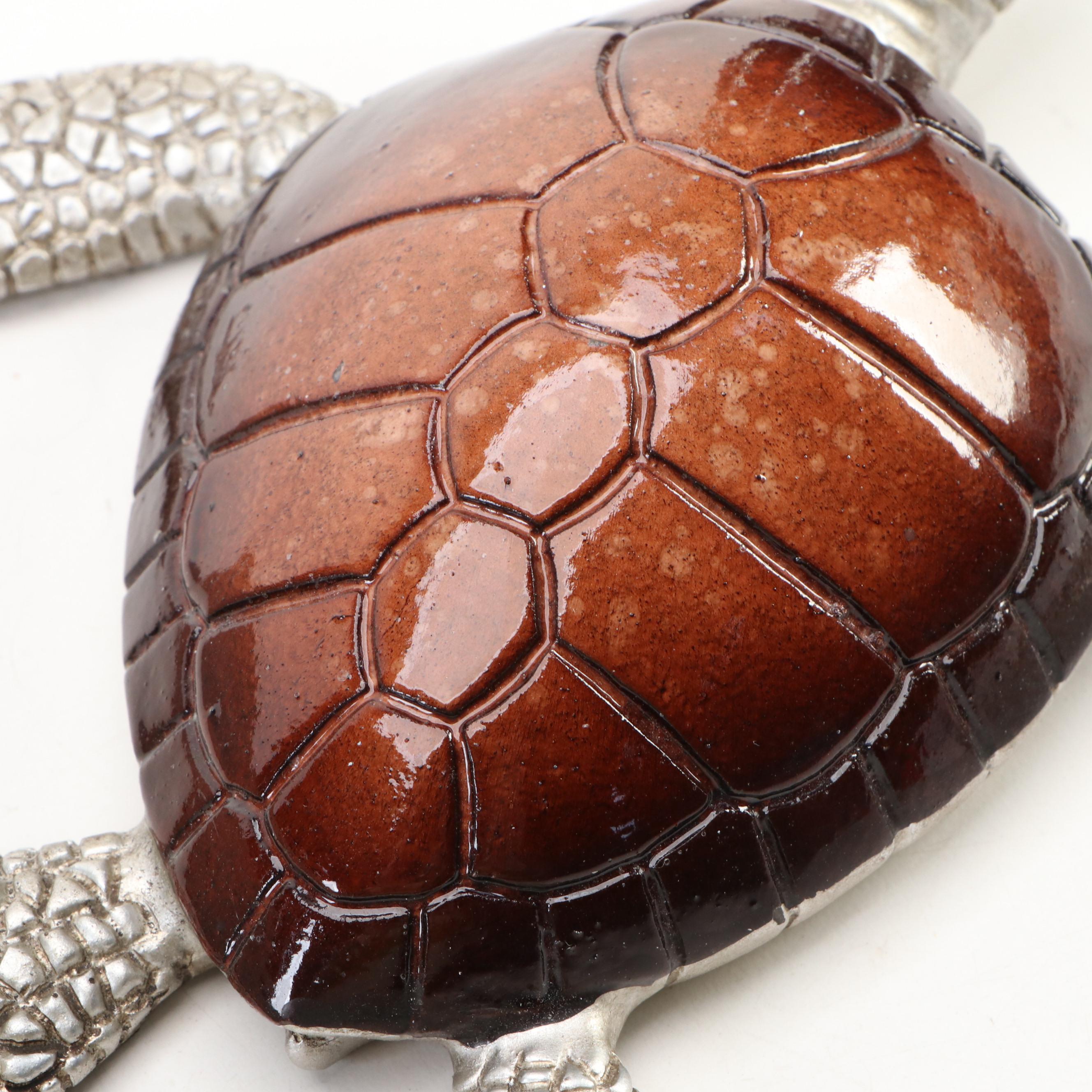 American Atelier Tray with Sea Creature Figurines