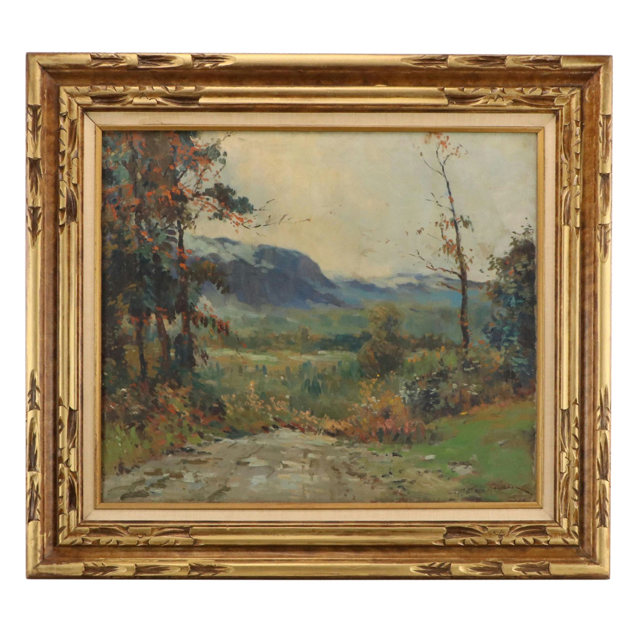 Joseph Conover Claghorn Mountainous Wooded Landscape Oil Painting