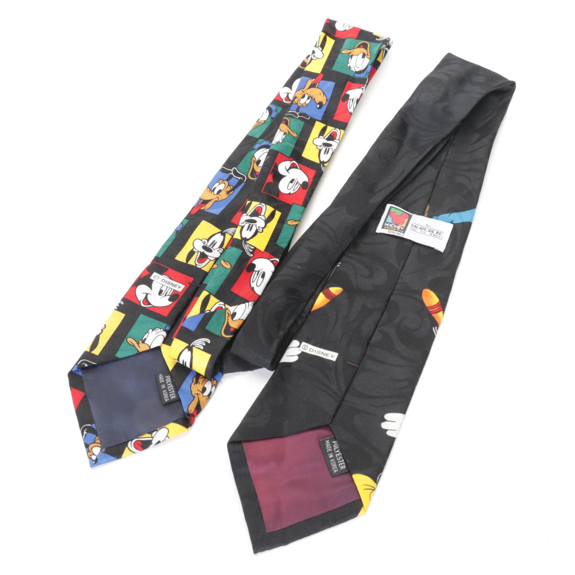 Walt Disney Mickey Mouse & Friends with Garfield, Flintstones & Dr. Seuss Ties