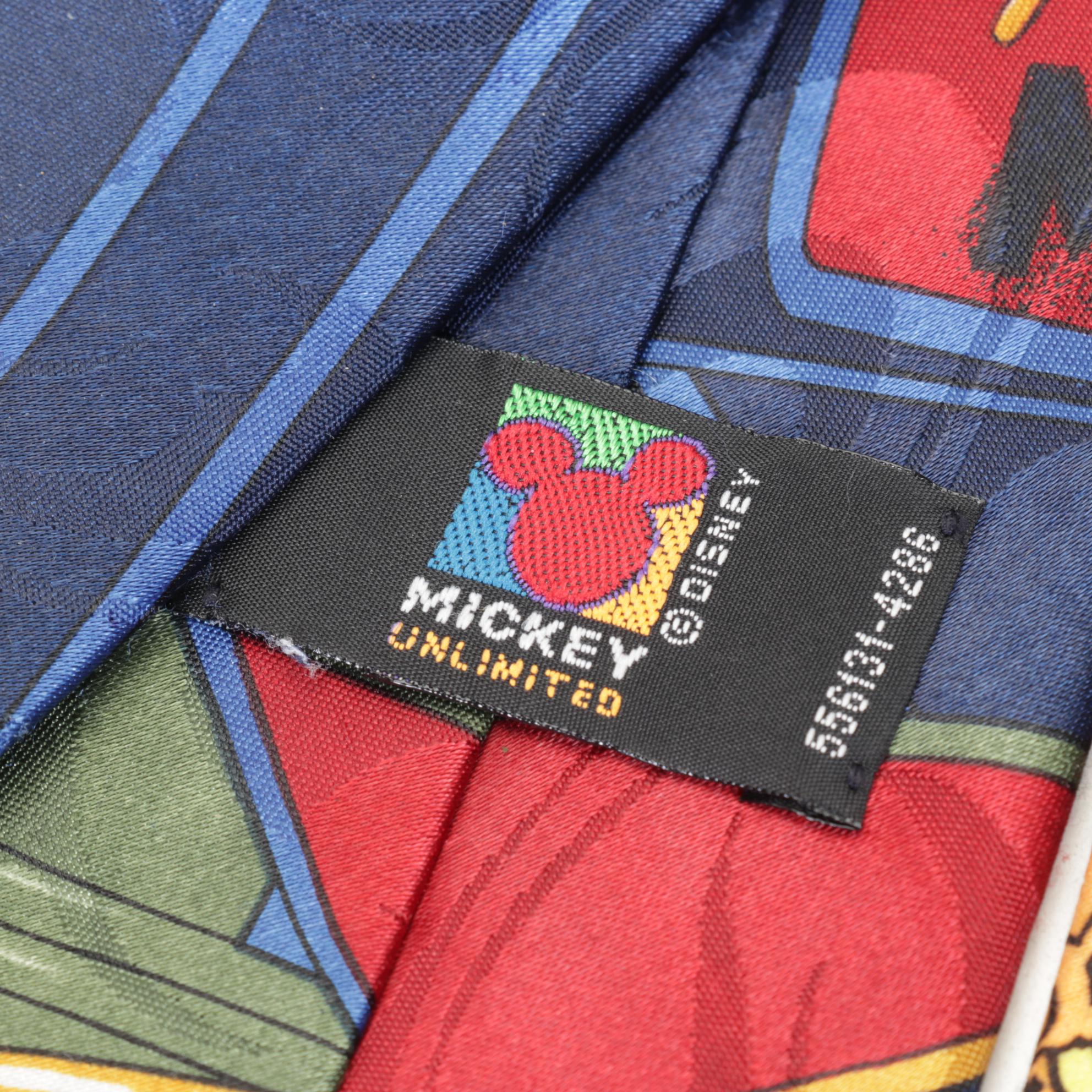 Walt Disney Mickey Mouse & Friends with Garfield, Flintstones & Dr. Seuss Ties