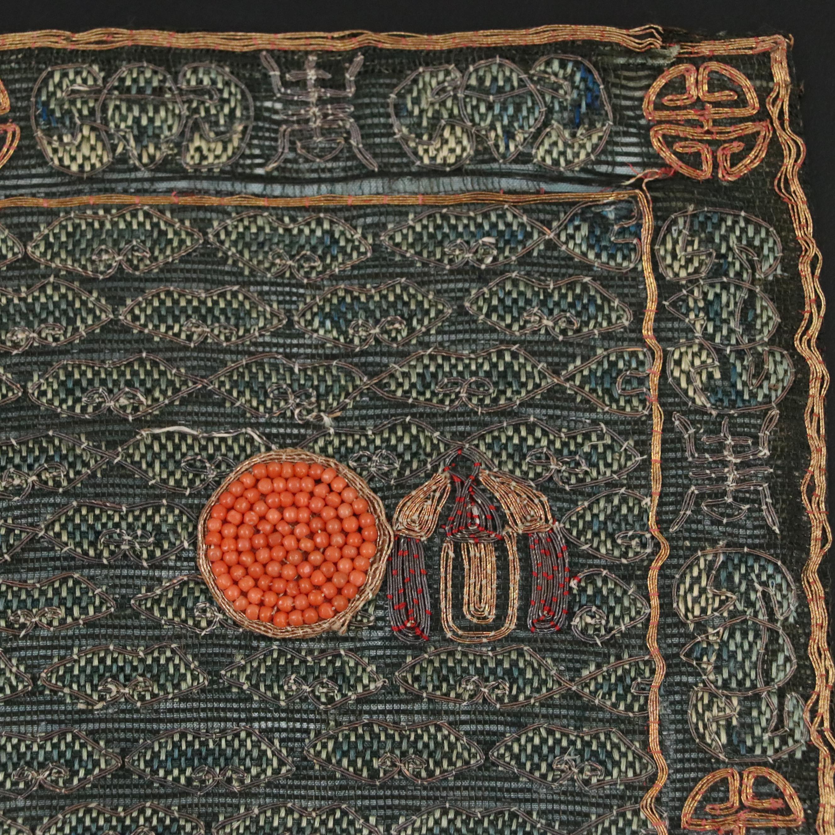 Antique Chinese Hand-Embroidered 4th Civil Rank Badge