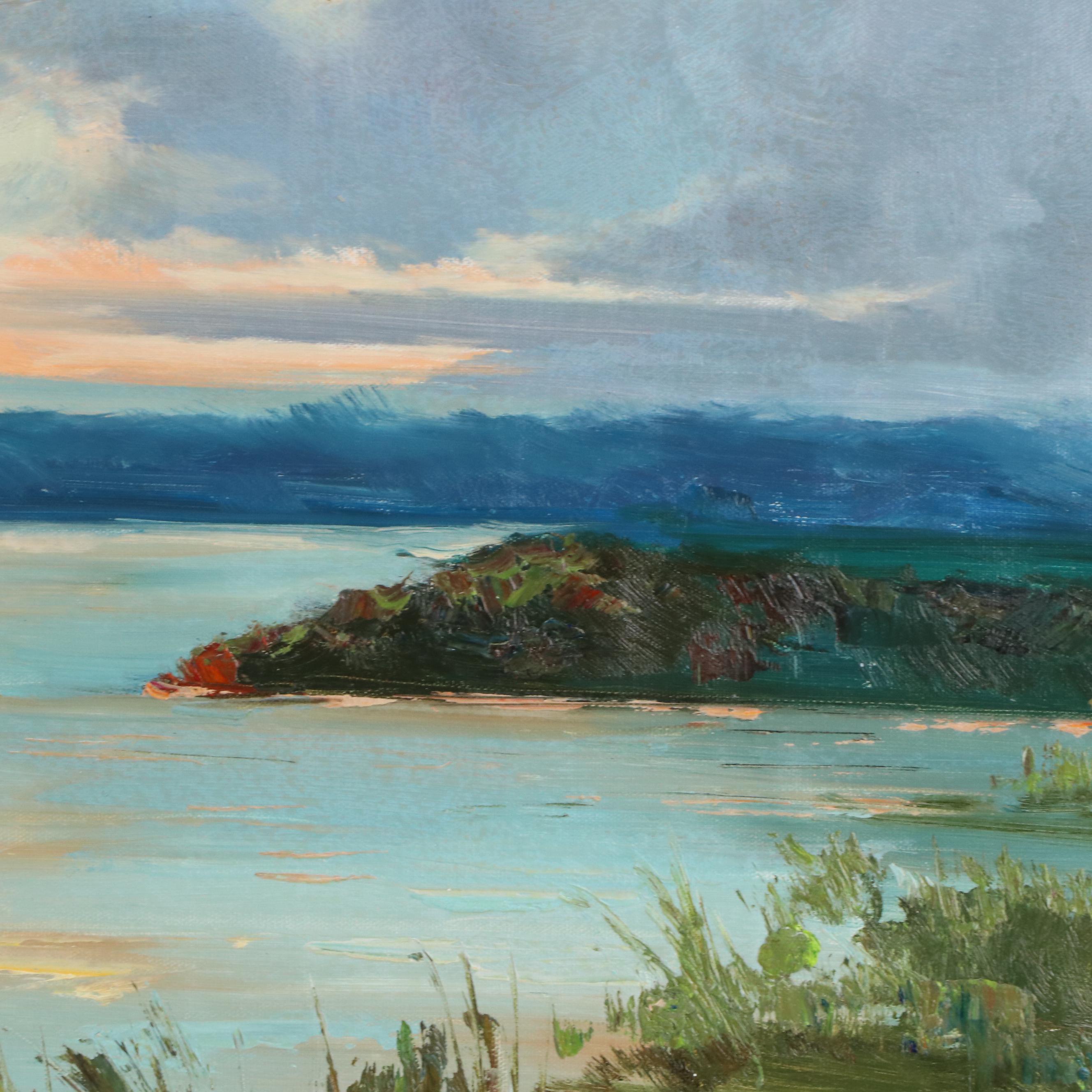 Marsh Landscape Oil Painting, 21st Century