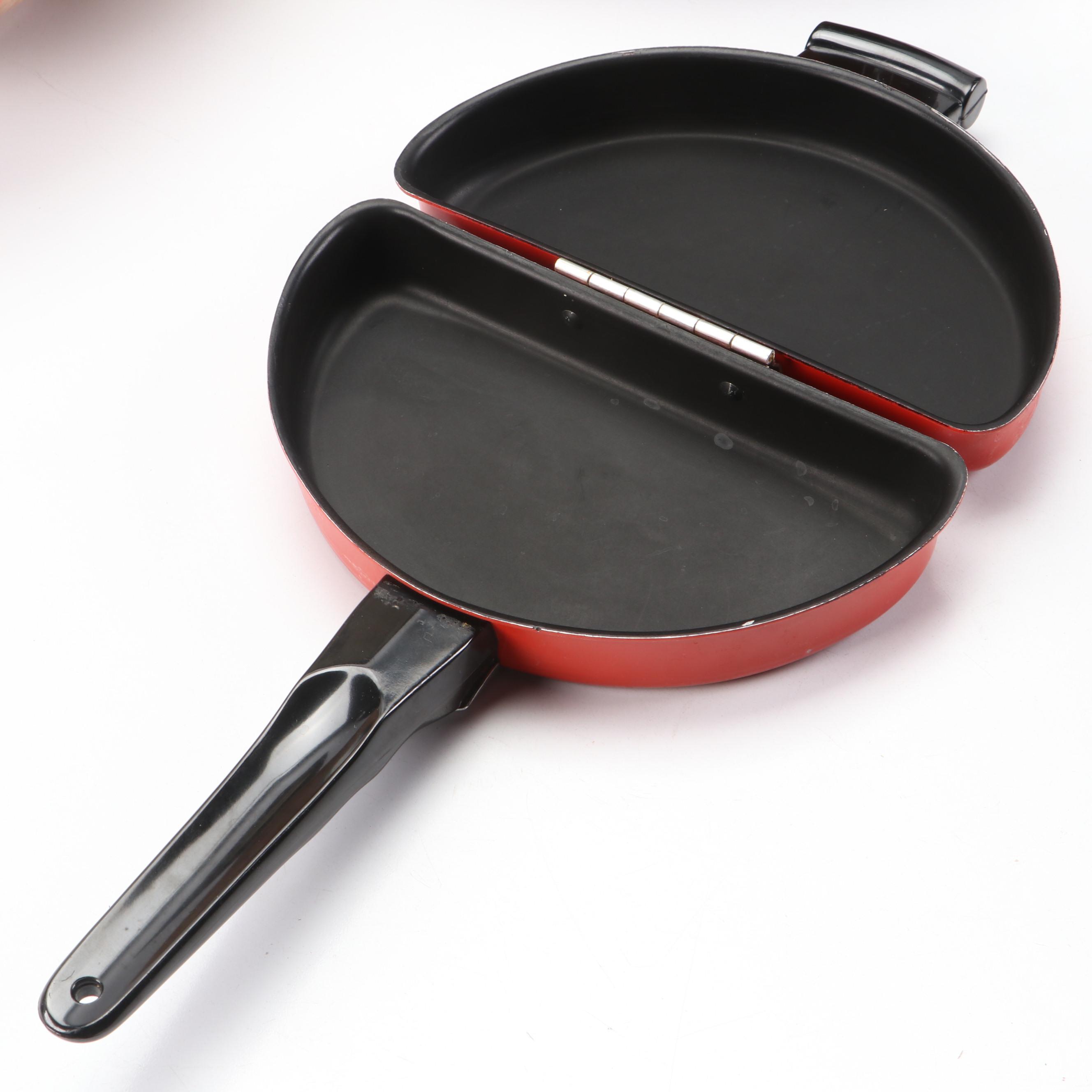 West Bend Electric Wok with Mirro Metal Poached Egg Pan and More