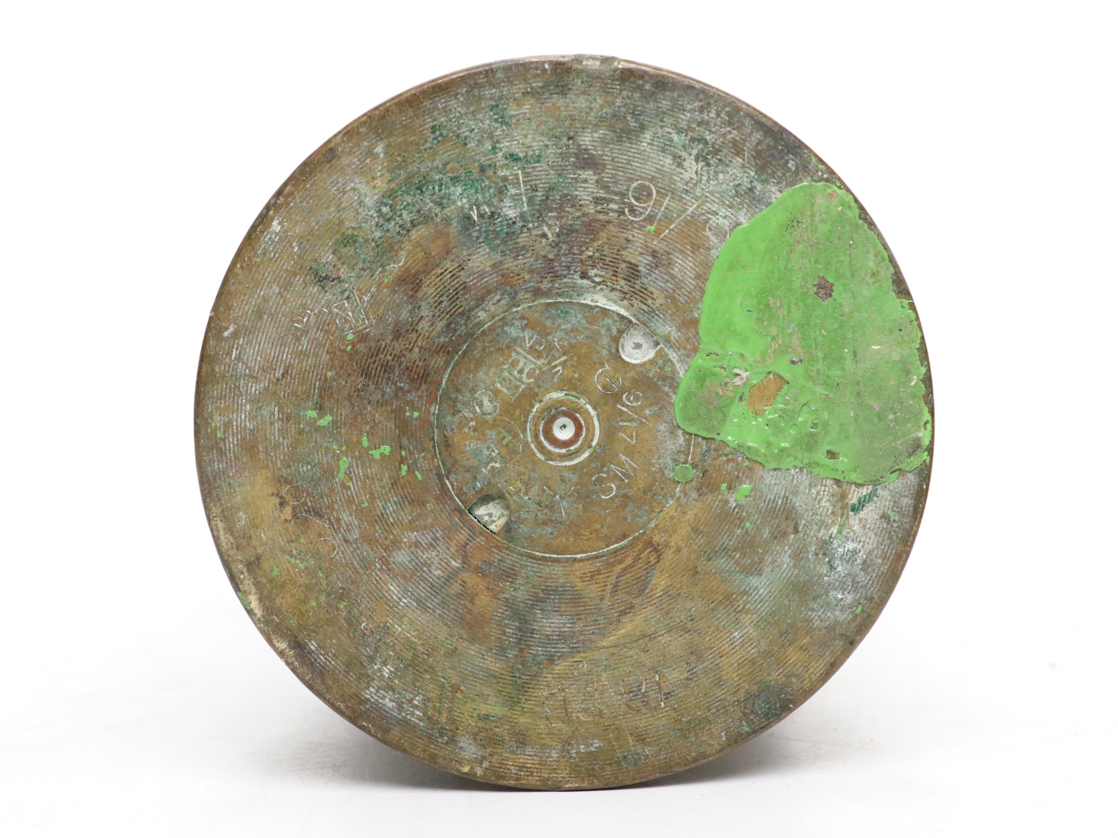 WWI Verdun Hammered Brass Artillery Shell Trench Art Vases, 1917