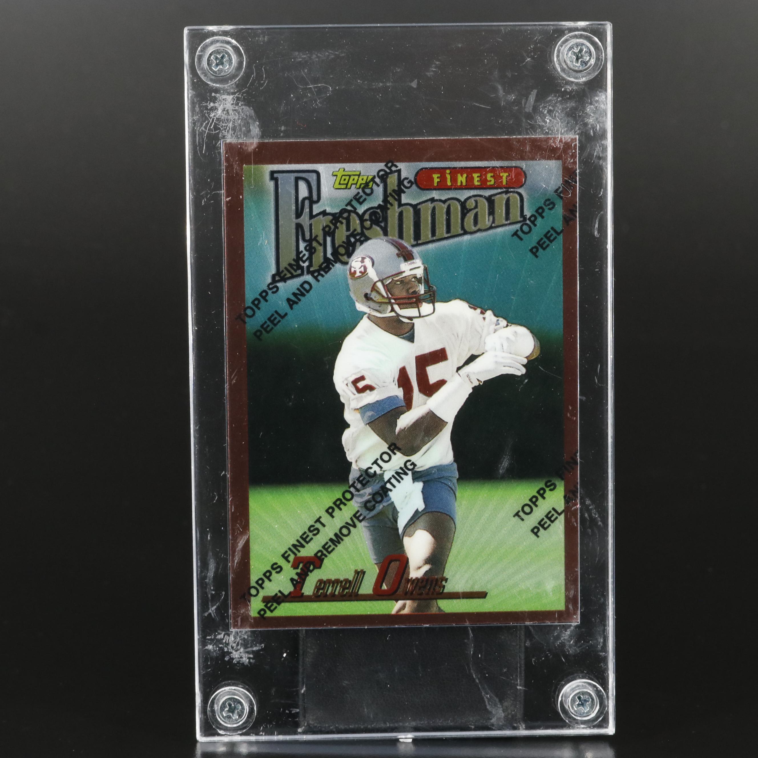 1996 Topps Finest Terrell Owens San Francisco 49ers Rookie Football Card