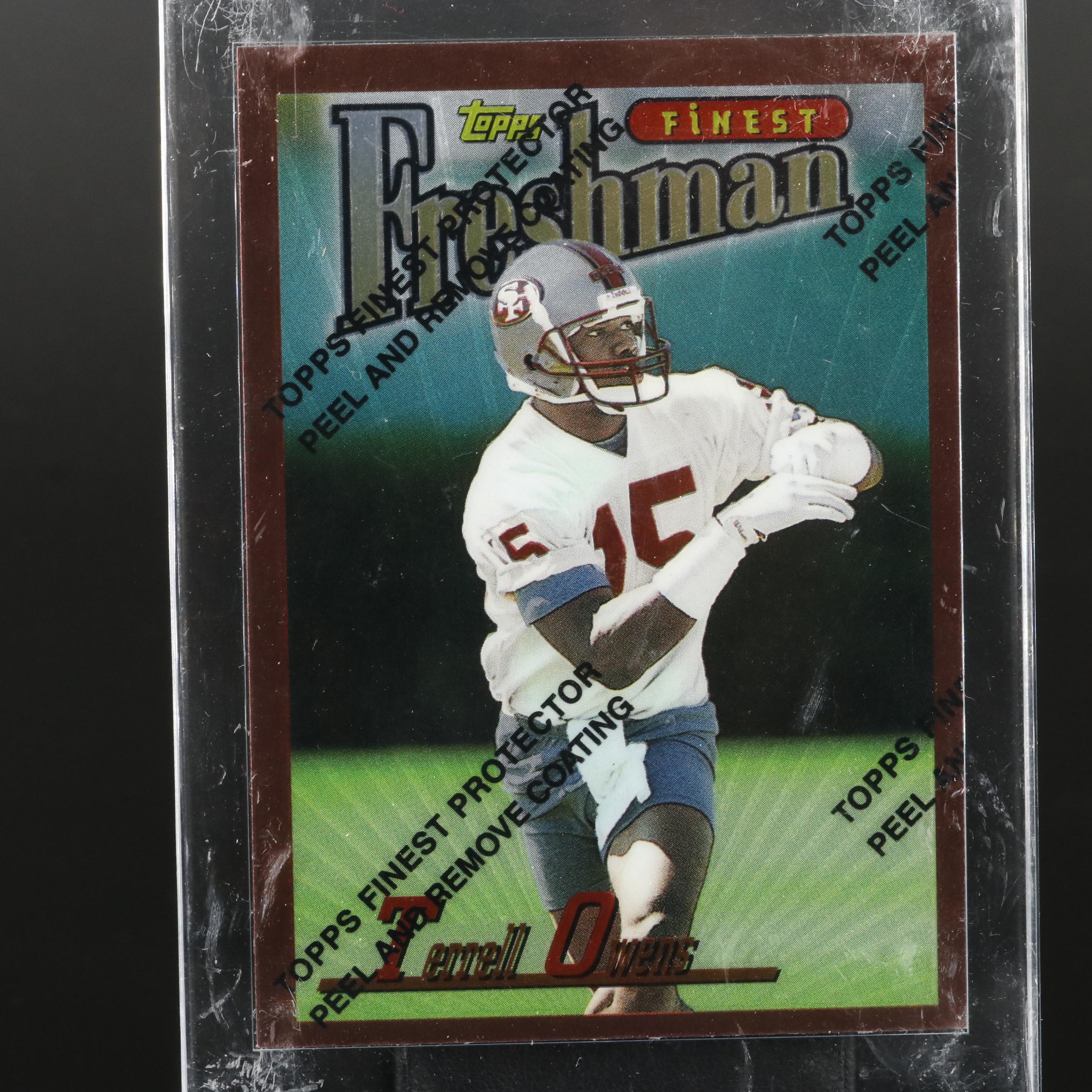 1996 Topps Finest Terrell Owens San Francisco 49ers Rookie Football Card