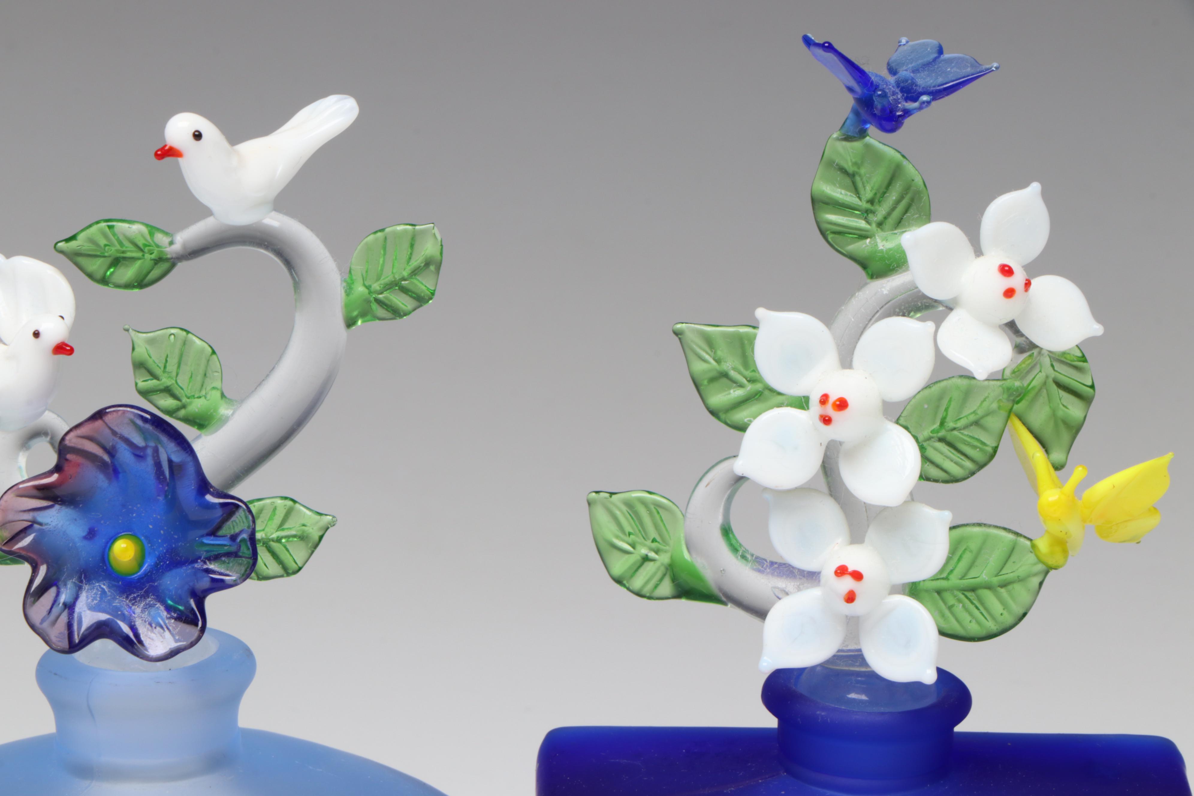 Lady Primrose "Tryst" Vanity Set and Tray with Art Glass Perfume Bottles