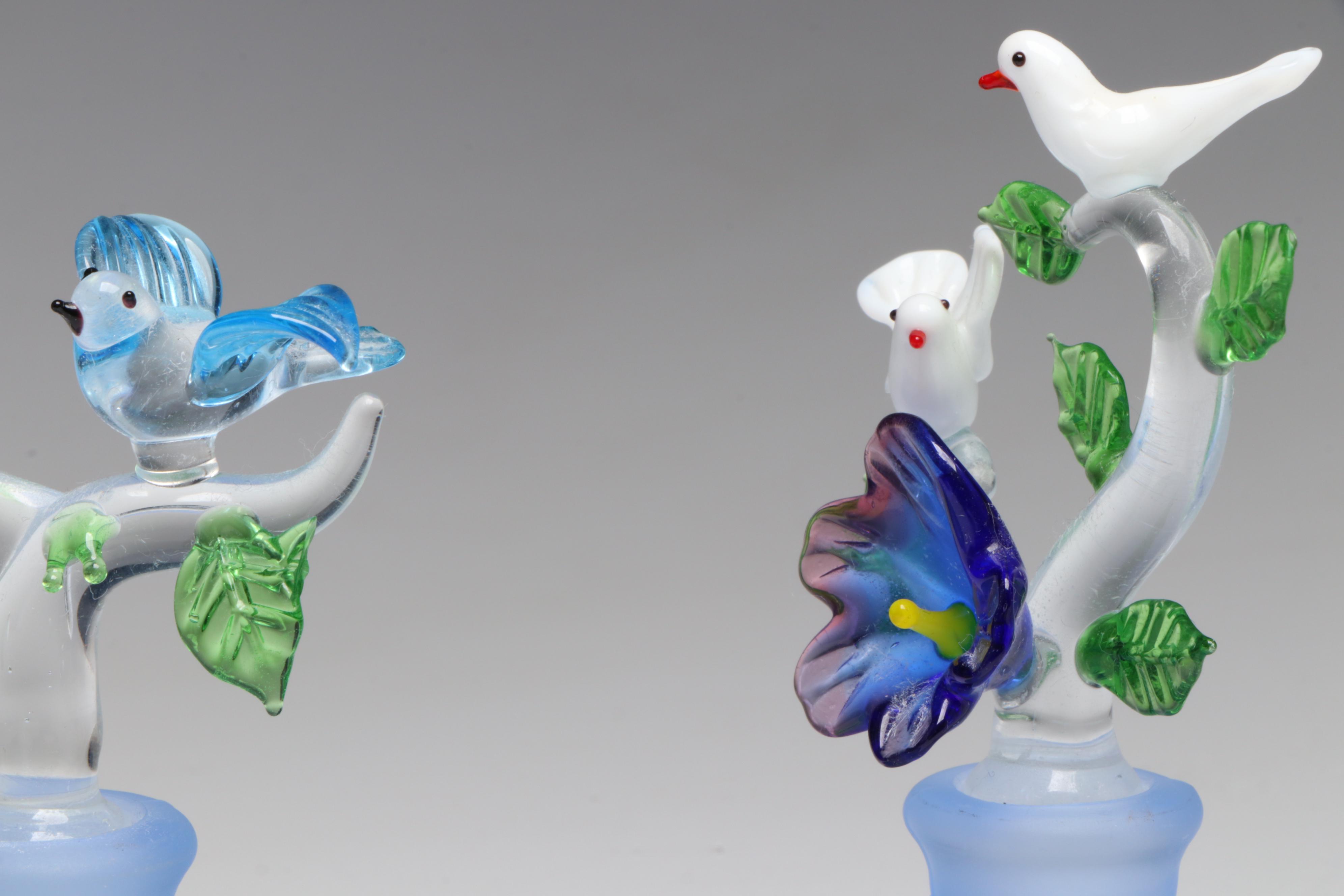 Lady Primrose "Tryst" Vanity Set and Tray with Art Glass Perfume Bottles