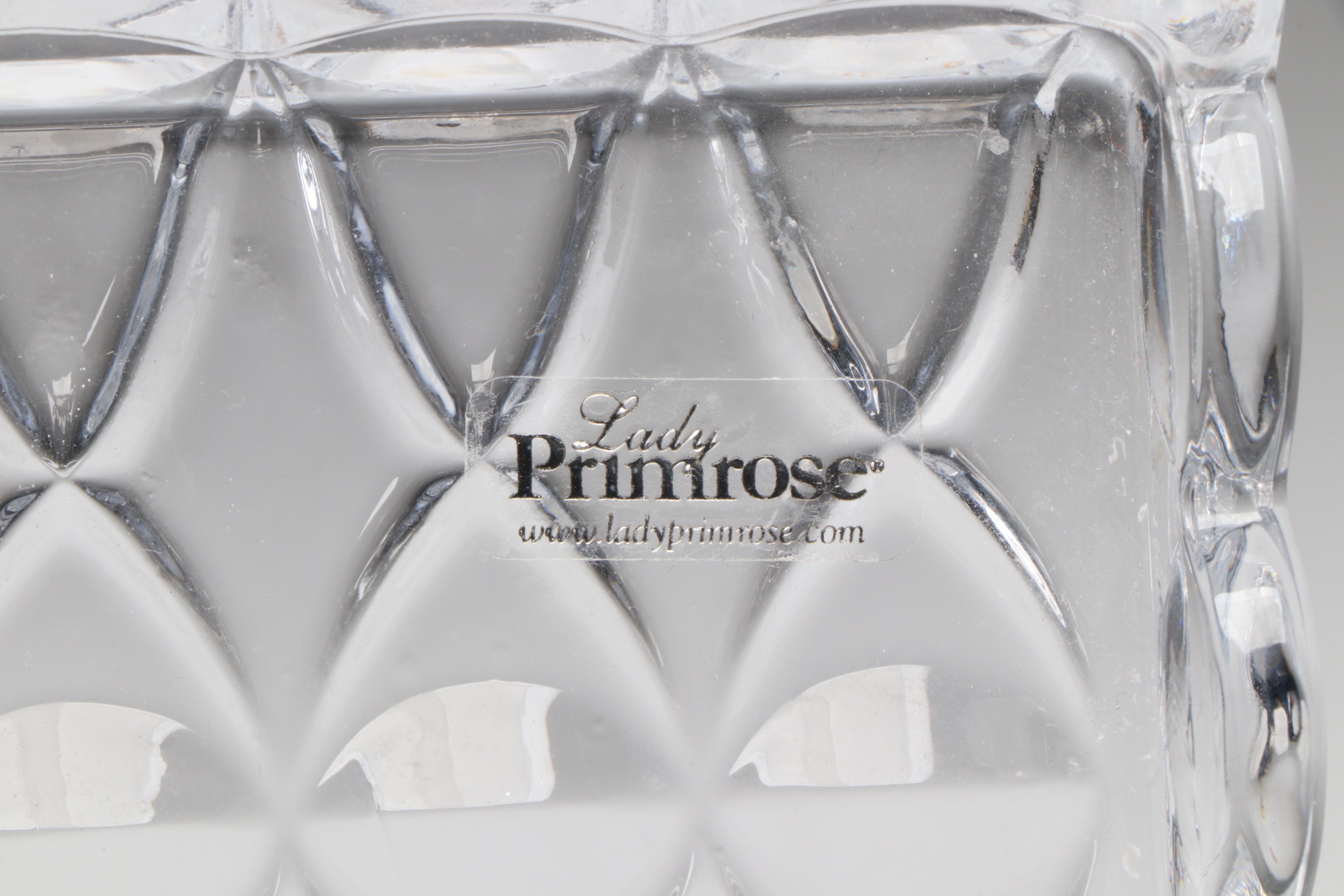 Lady Primrose "Tryst" Vanity Set and Tray with Art Glass Perfume Bottles