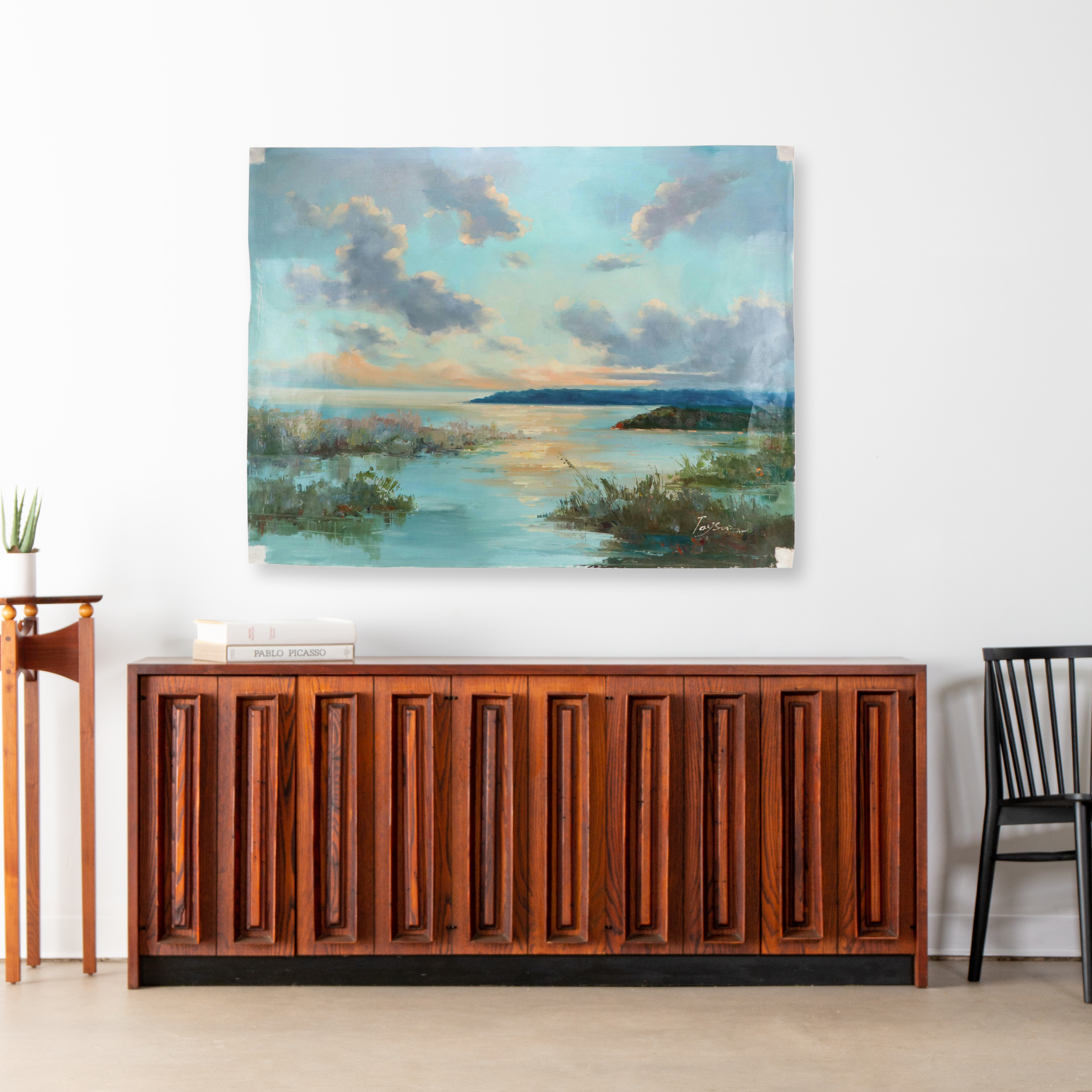 Marsh Landscape Oil Painting, 21st Century