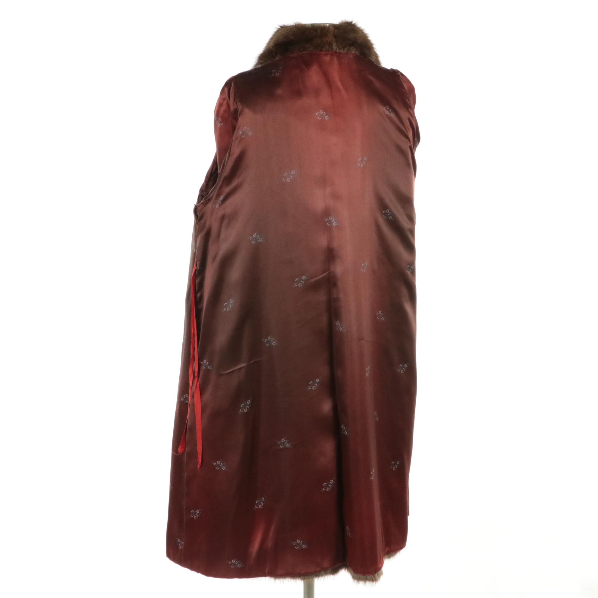 Natural Beaver Fur Coat, circa 1960