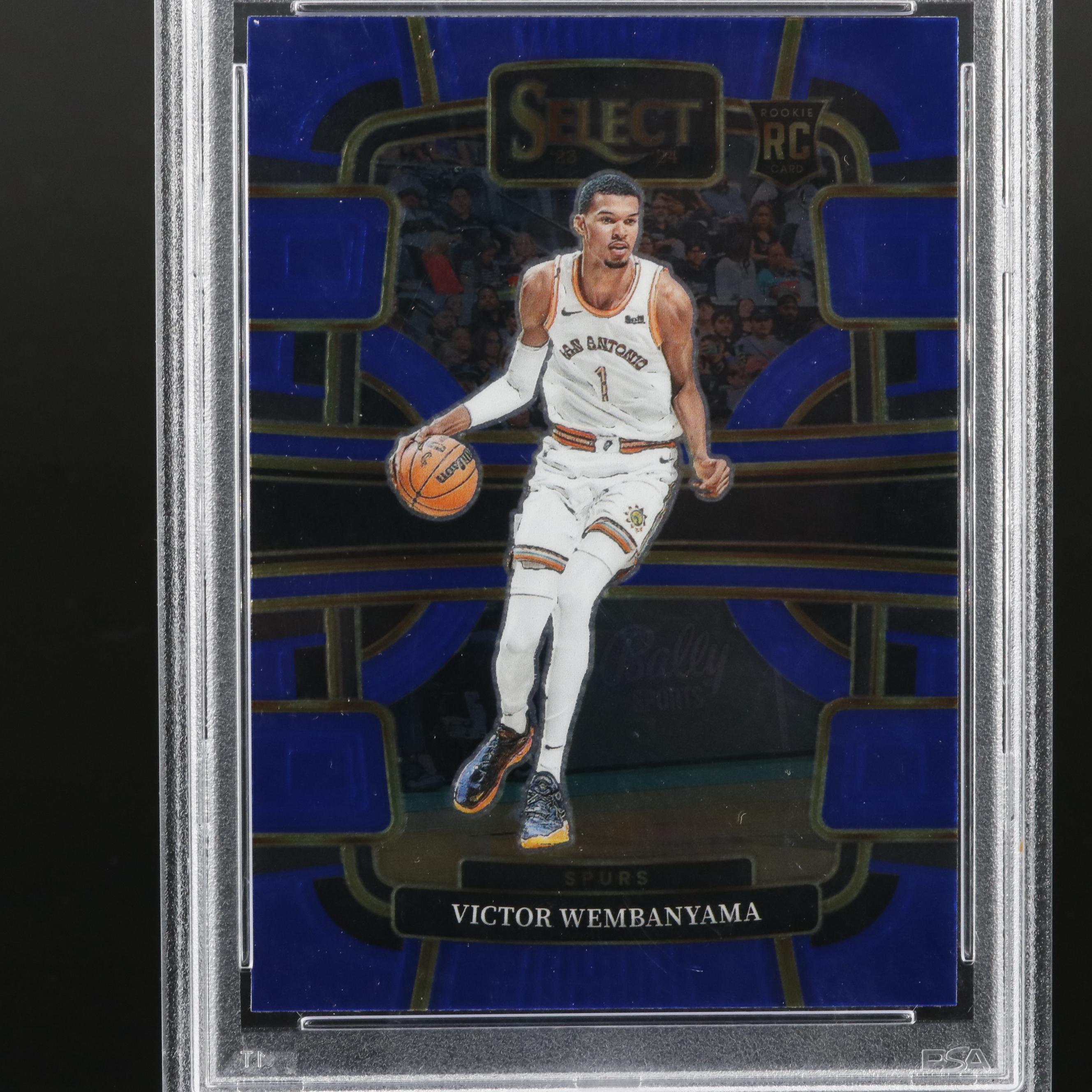 2023 Select Victor Wembanyama Blue Rookie Basketball Card Graded PSA 10