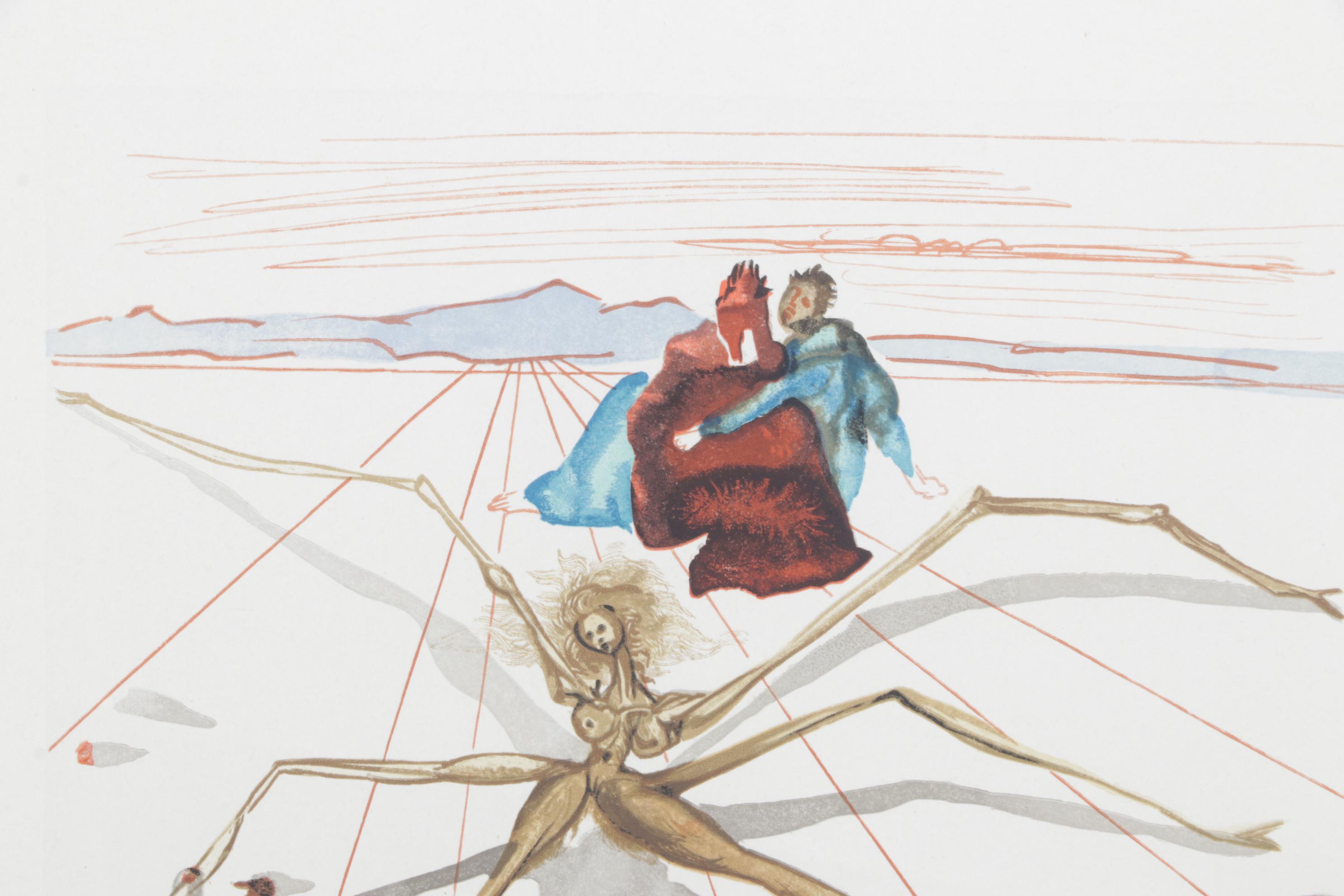 Salvador Dalí Wood Engraving "Quittant la corniche de la colere," 1960 – 1964