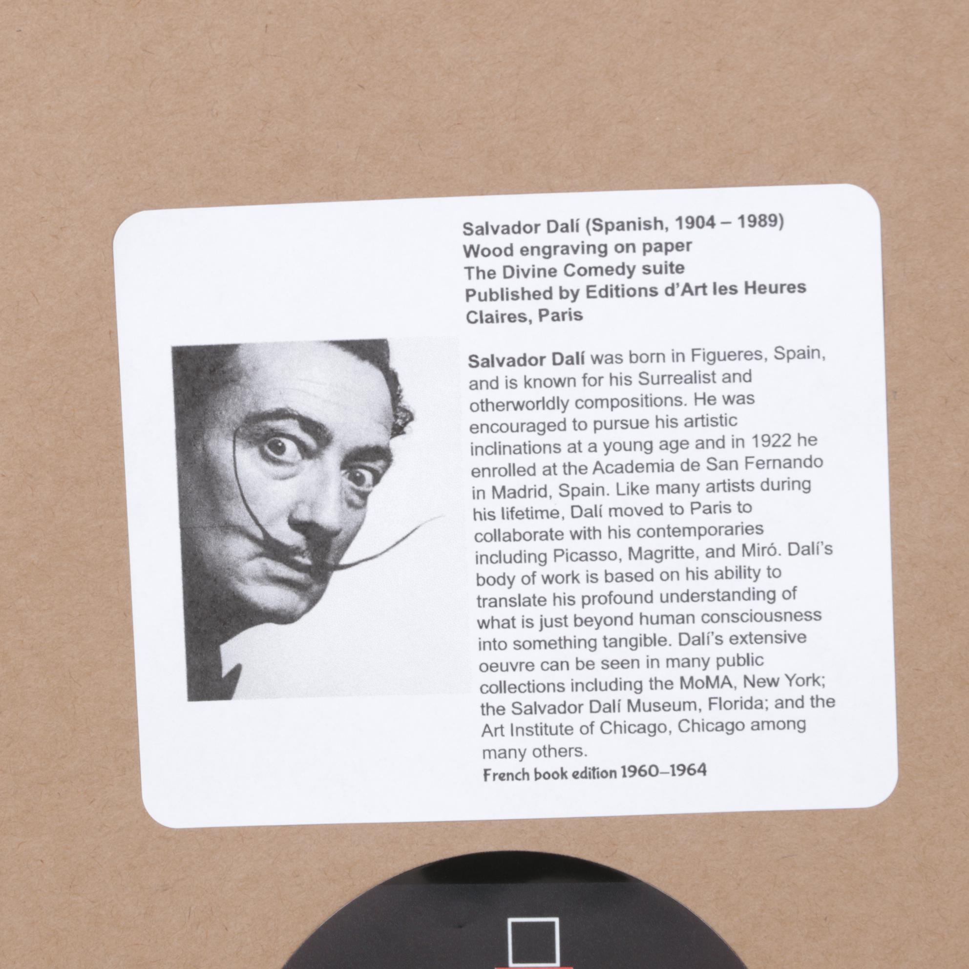 Salvador Dalí Wood Engraving "Quittant la corniche de la colere," 1960 – 1964