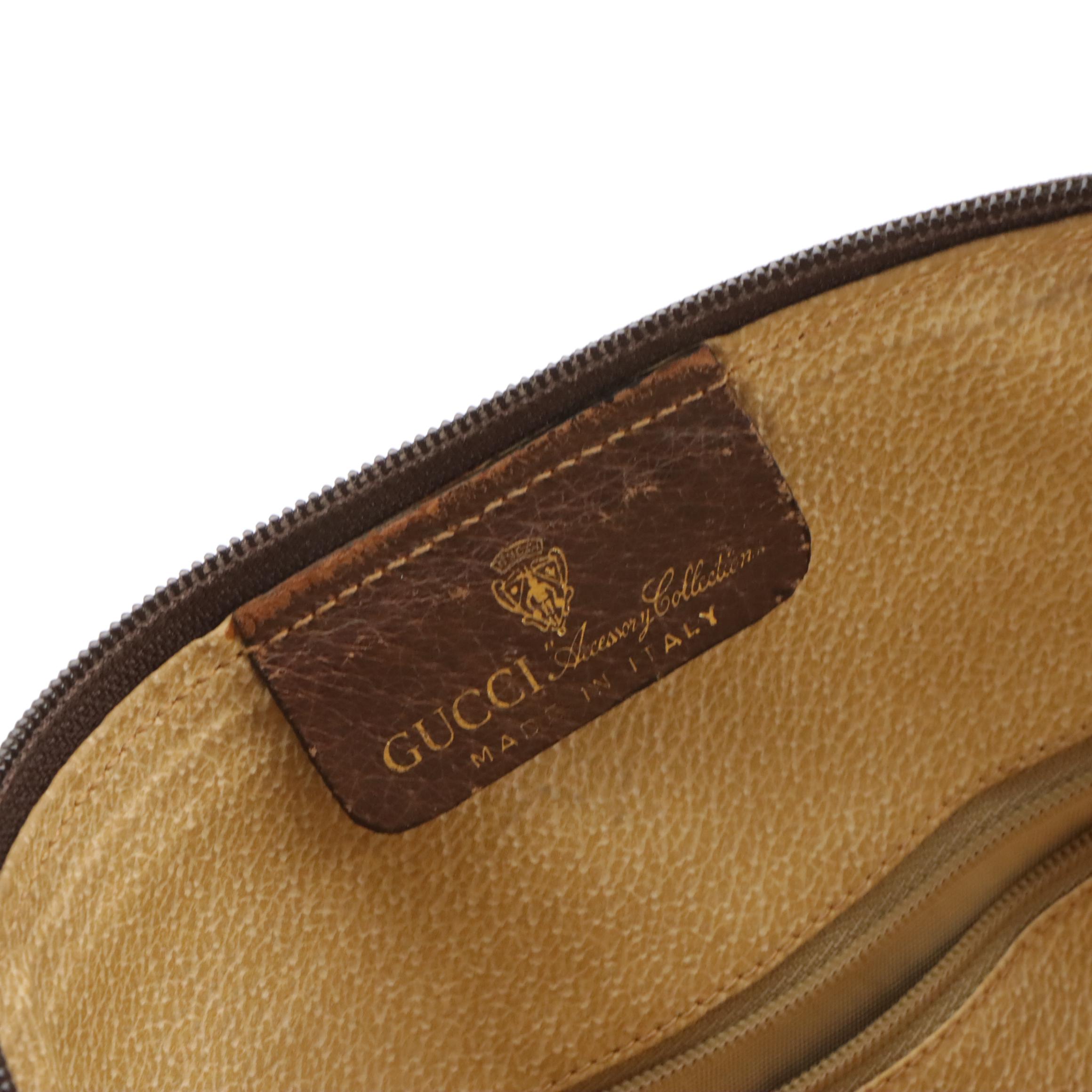 Gucci Accessory Collection Web Stripe, Supreme Canvas, and Leather Handbag