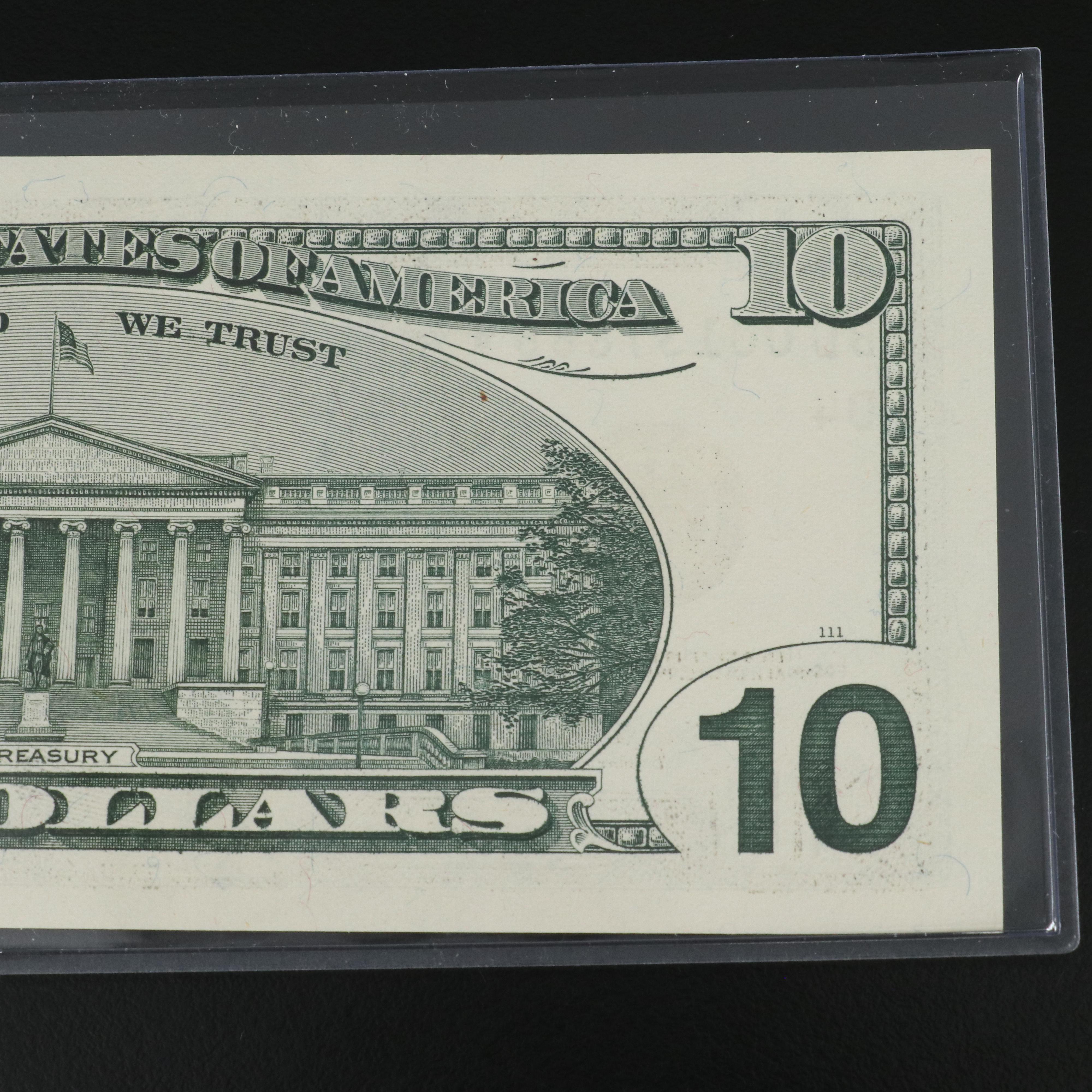 Eight 1999 Ten Dollar Federal Reserve Star Notes with Consecutive Serial Numbers