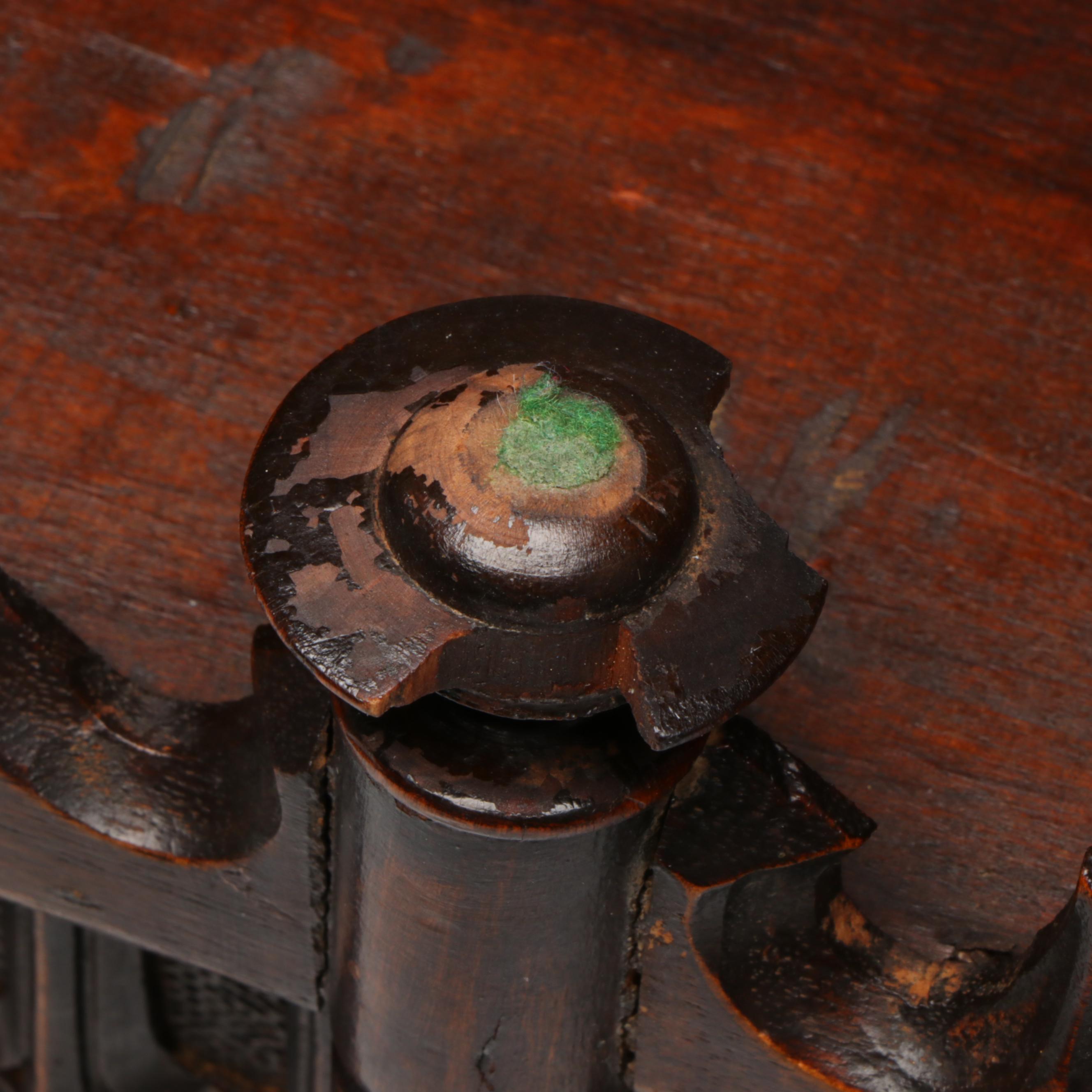 Antique European Carved Walnut Table Casket, 18th/19th Century