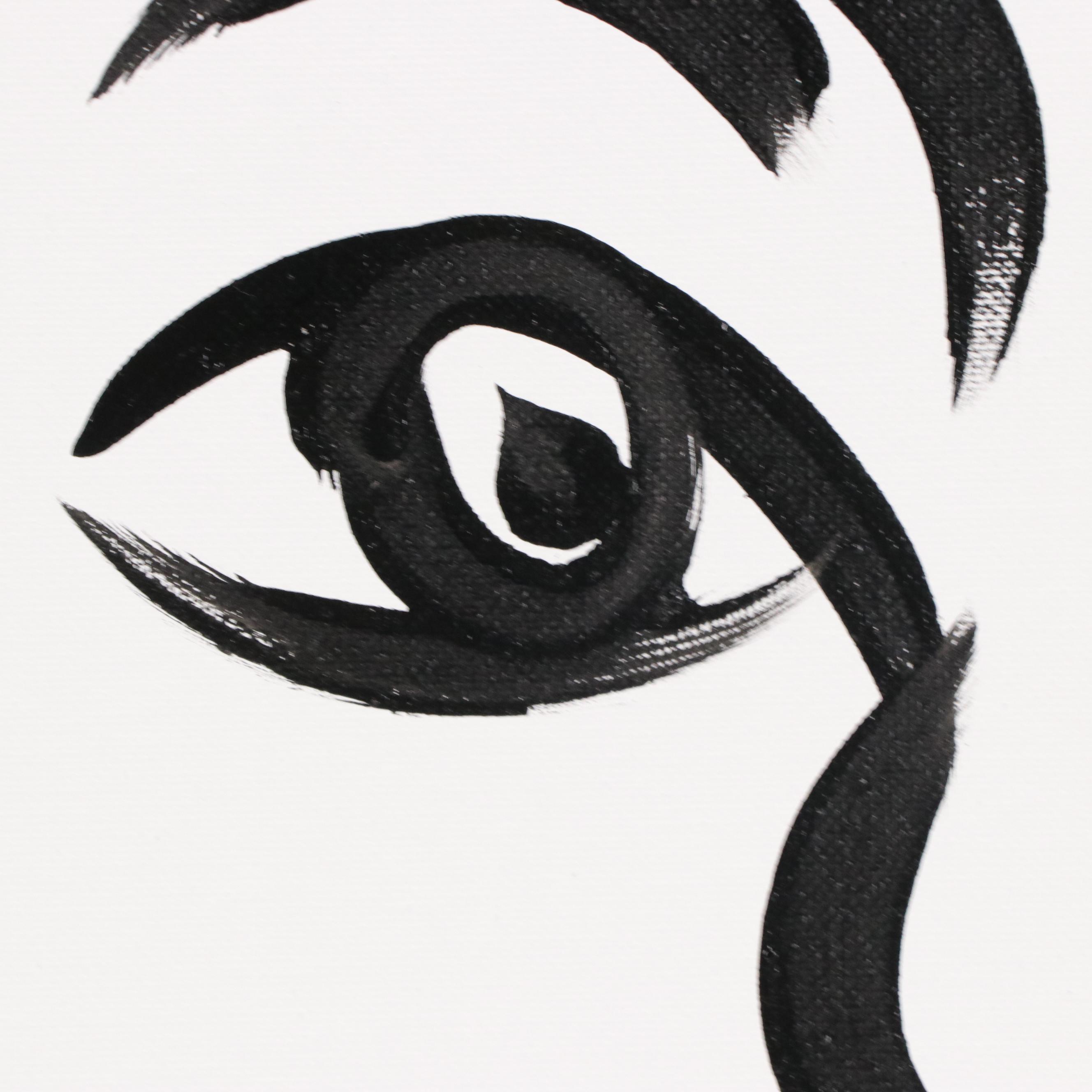 Peter Keil Abstract Portrait Acrylic Painting