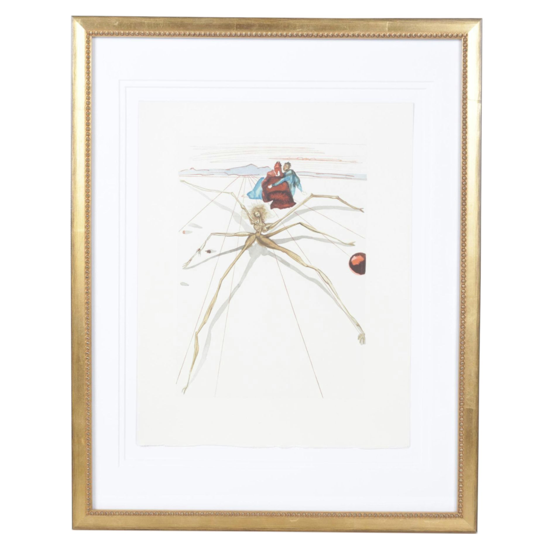 Salvador Dalí Wood Engraving "Quittant la corniche de la colere," 1960 – 1964