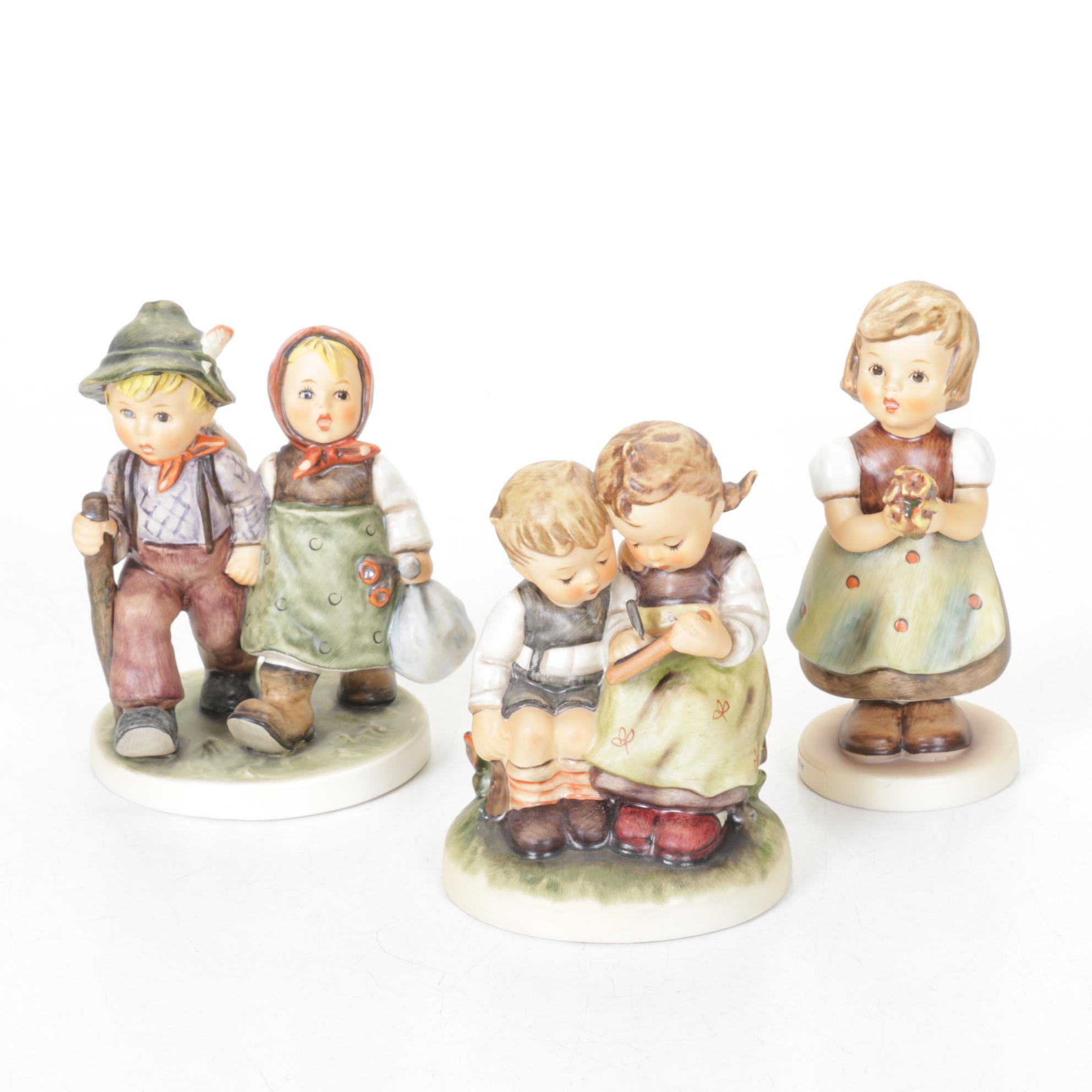 Goebel "Going Home", "Smart Little Sister" & "For Mother" Hummel Porcelain Set
