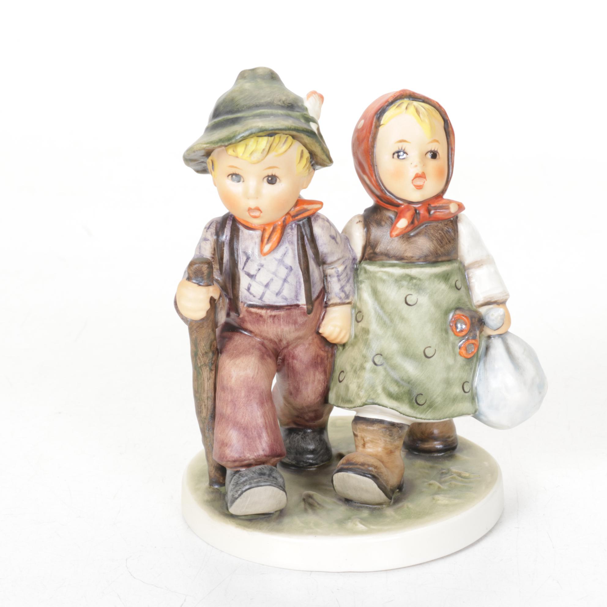 Goebel "Going Home", "Smart Little Sister" & "For Mother" Hummel Porcelain Set