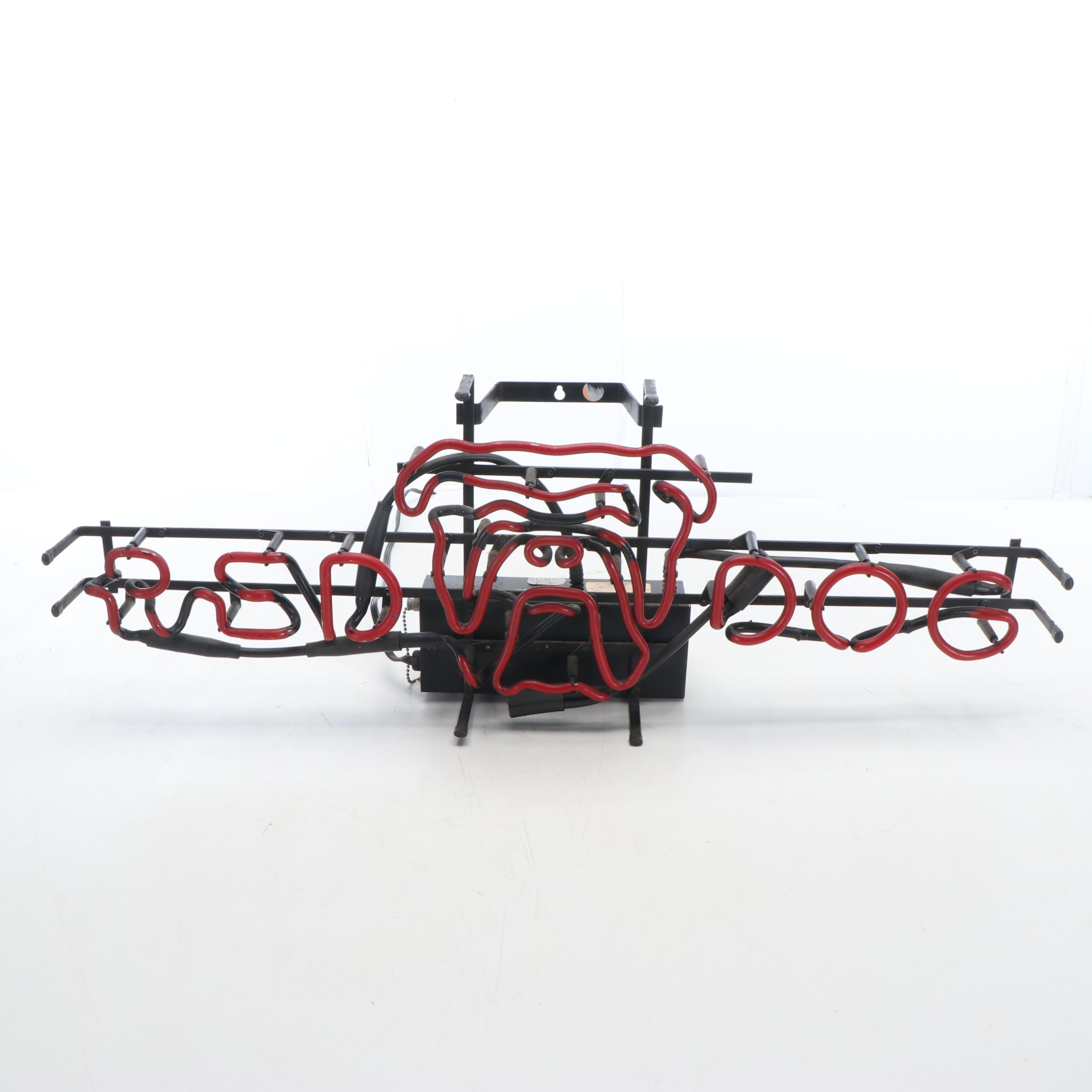 Red Dog Beer Advertising Neon Sign, Late 20th Century