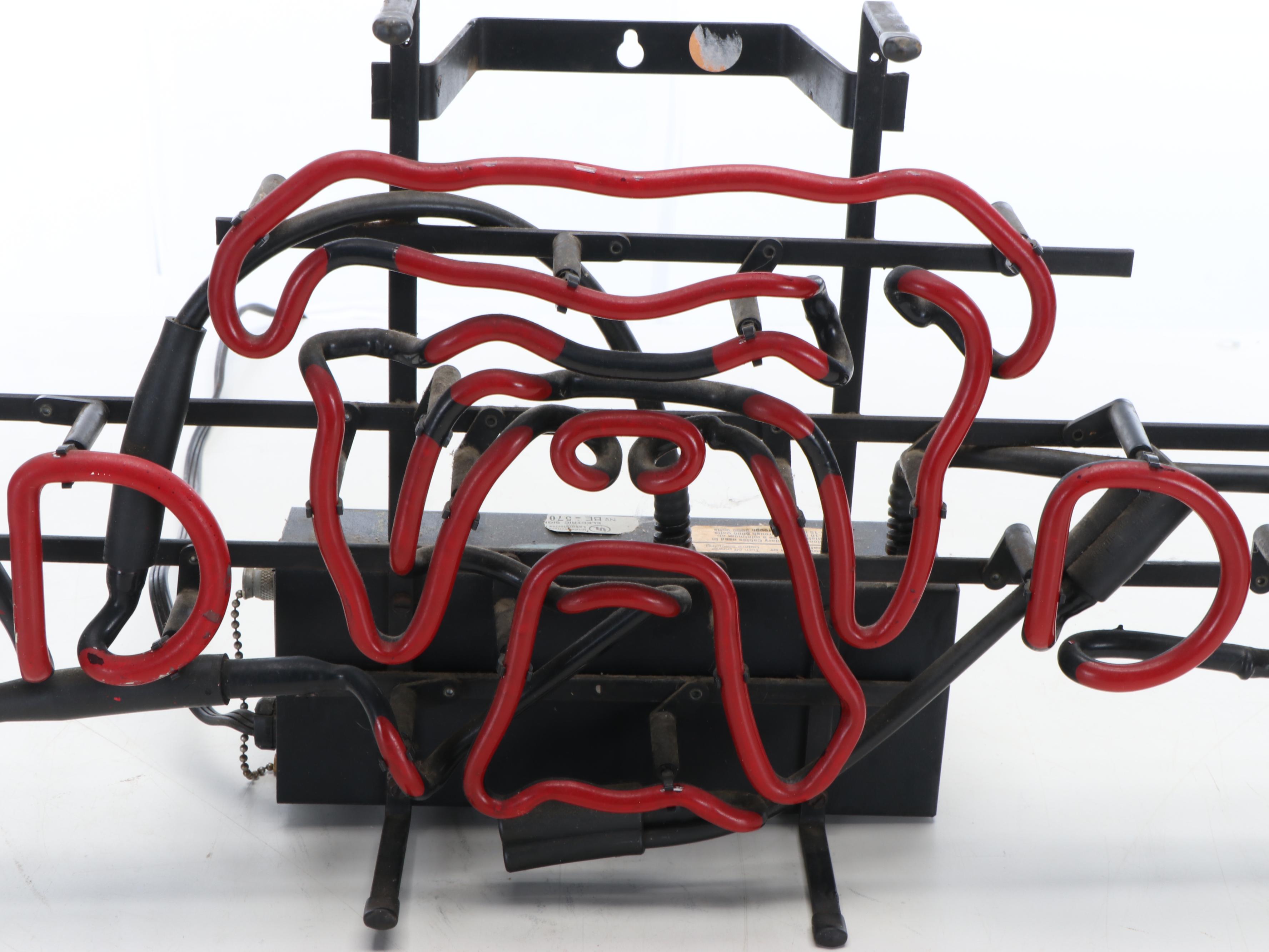 Red Dog Beer Advertising Neon Sign, Late 20th Century