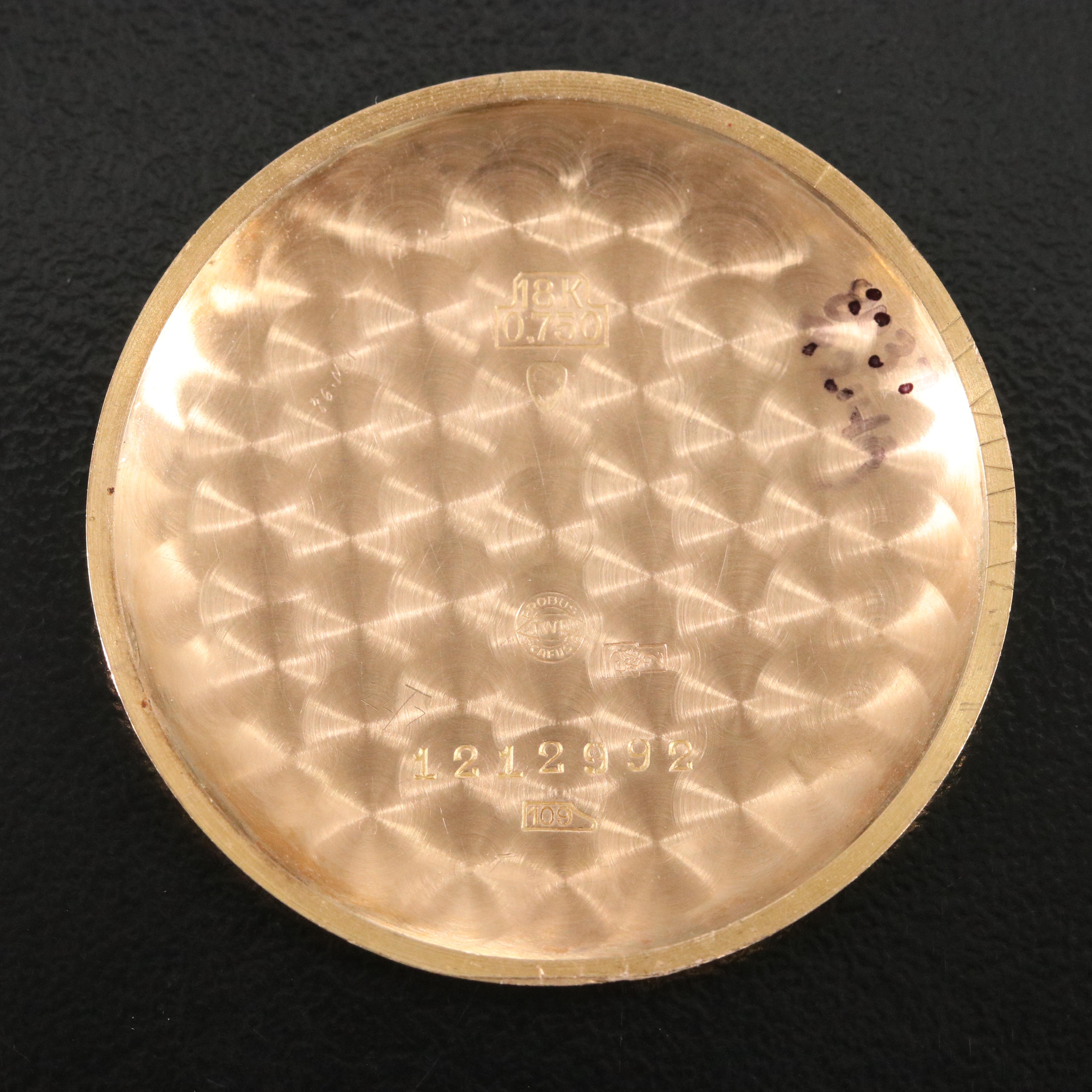 International Watch Co. (IWC) 18K Gold 36.5mm Manual Wind Watch