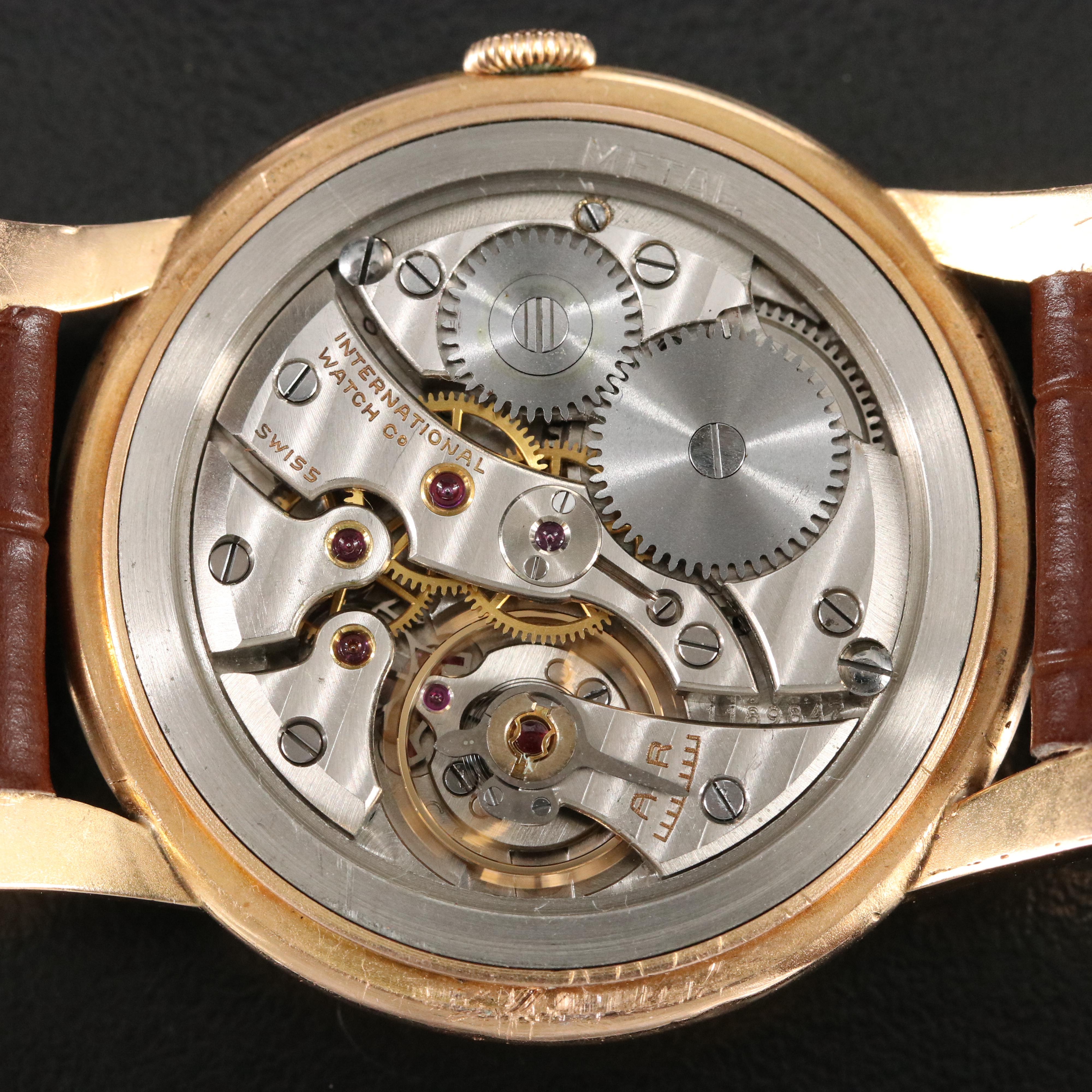 International Watch Co. (IWC) 18K Gold 36.5mm Manual Wind Watch