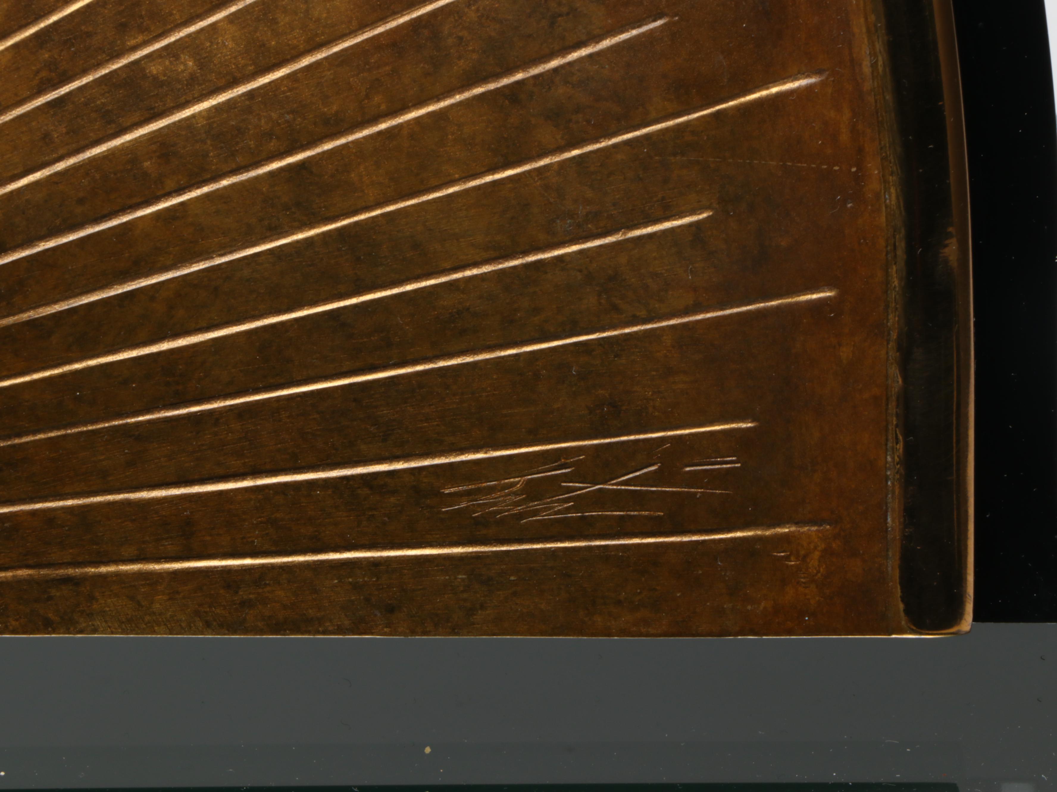 Erté Patinated Bronze Table Vanity Mirror "Transcendence," 1984