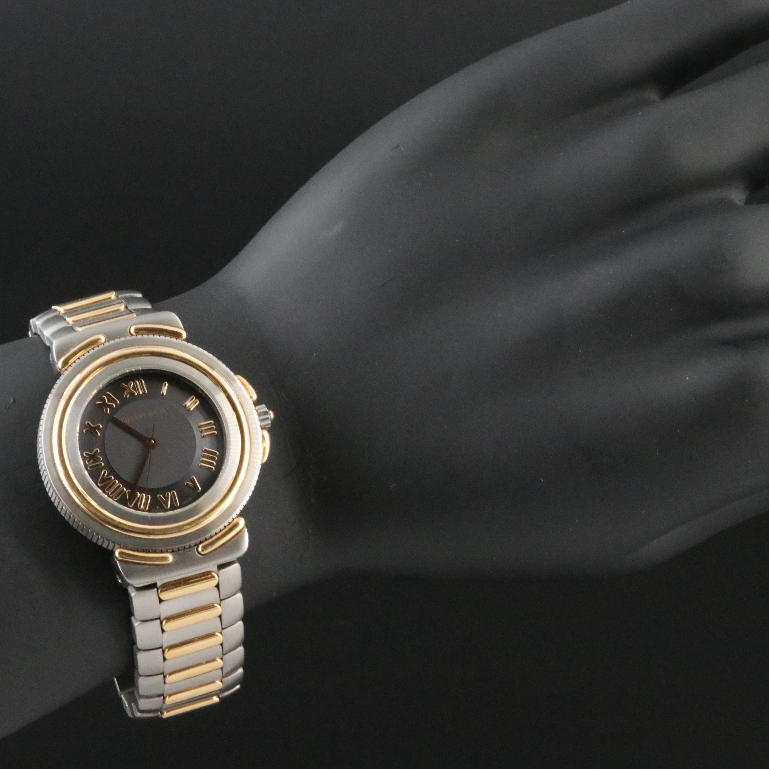 Tiffany & Co. Intaglio ref. M0822 18K Gold Steel Quartz Watch