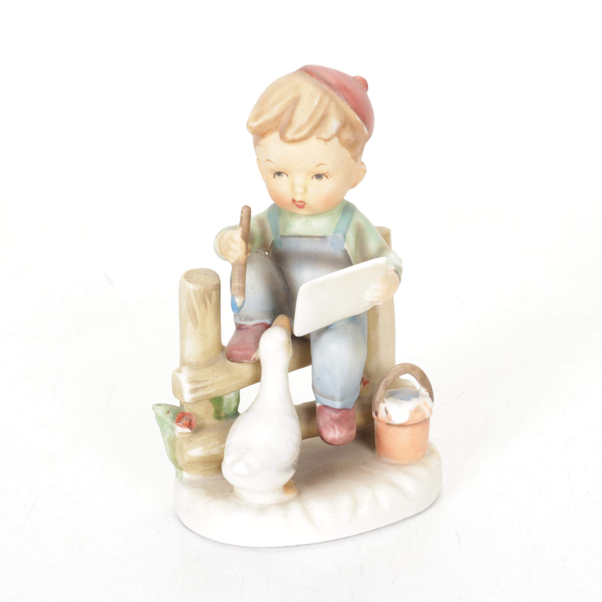Erich Stauffer "Backyard Harmony" & Other Springtime Glazed Porcelain Figurines