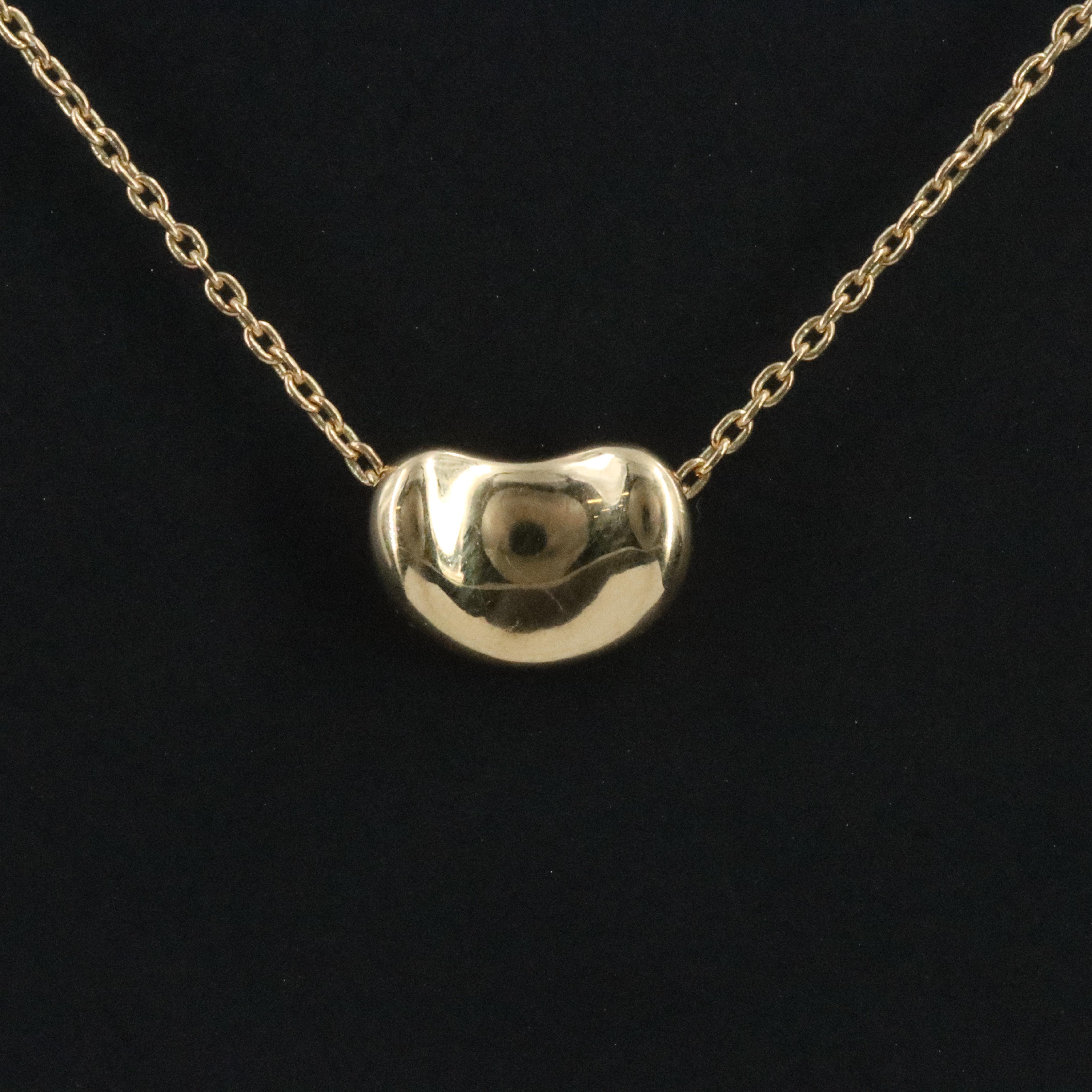 Elsa Peretti for Tiffany & Co. Bean Design 18K Necklace