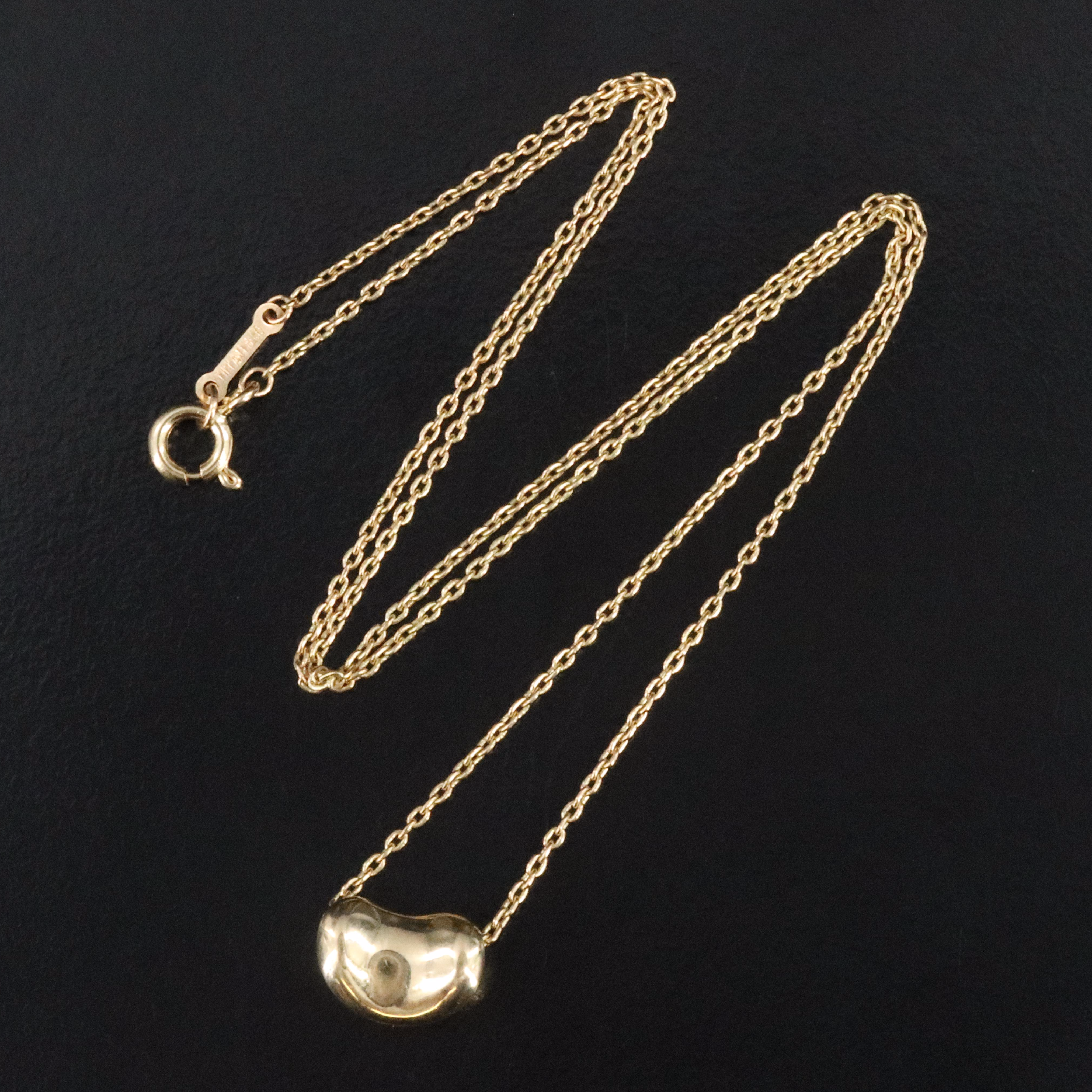 Elsa Peretti for Tiffany & Co. Bean Design 18K Necklace