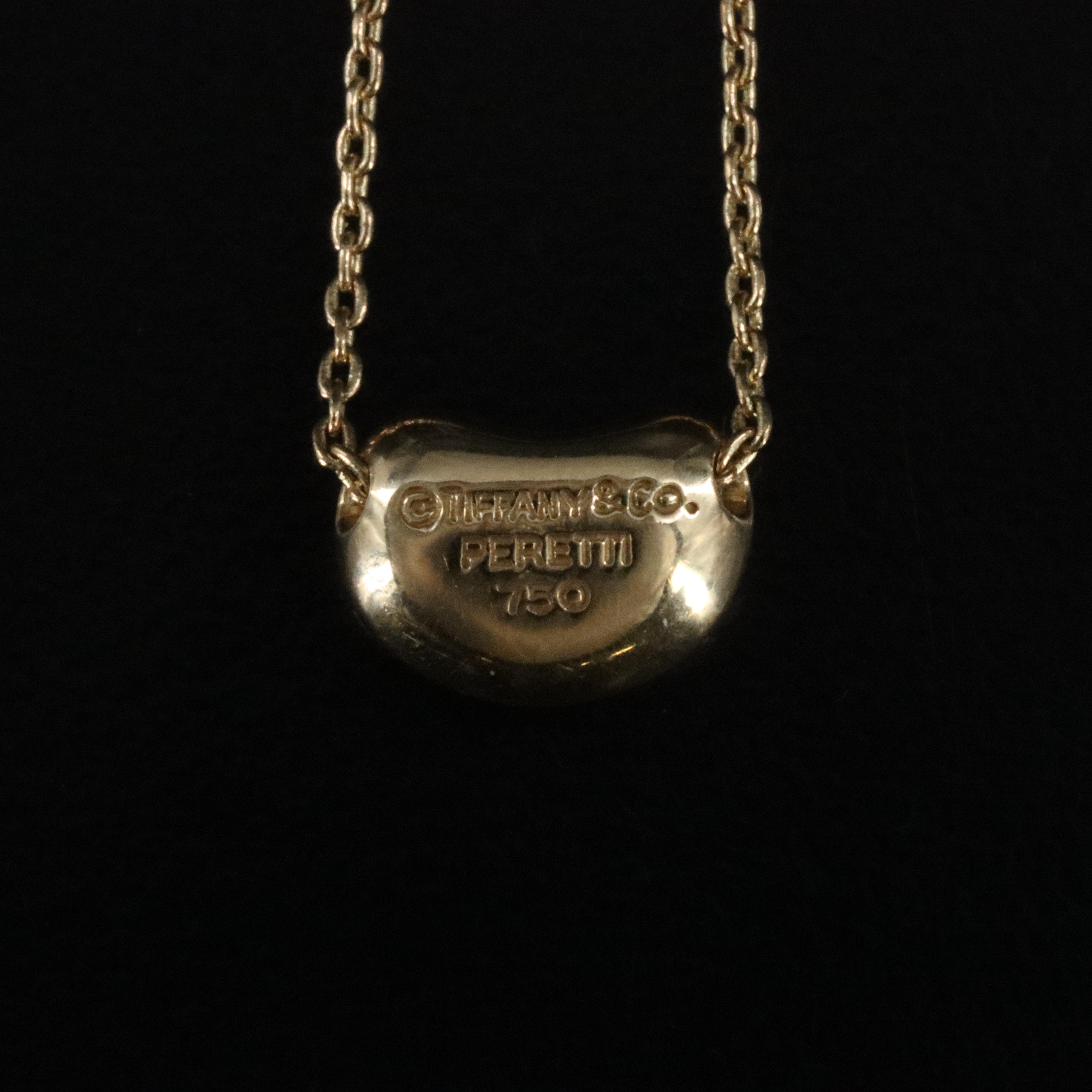 Elsa Peretti for Tiffany & Co. Bean Design 18K Necklace