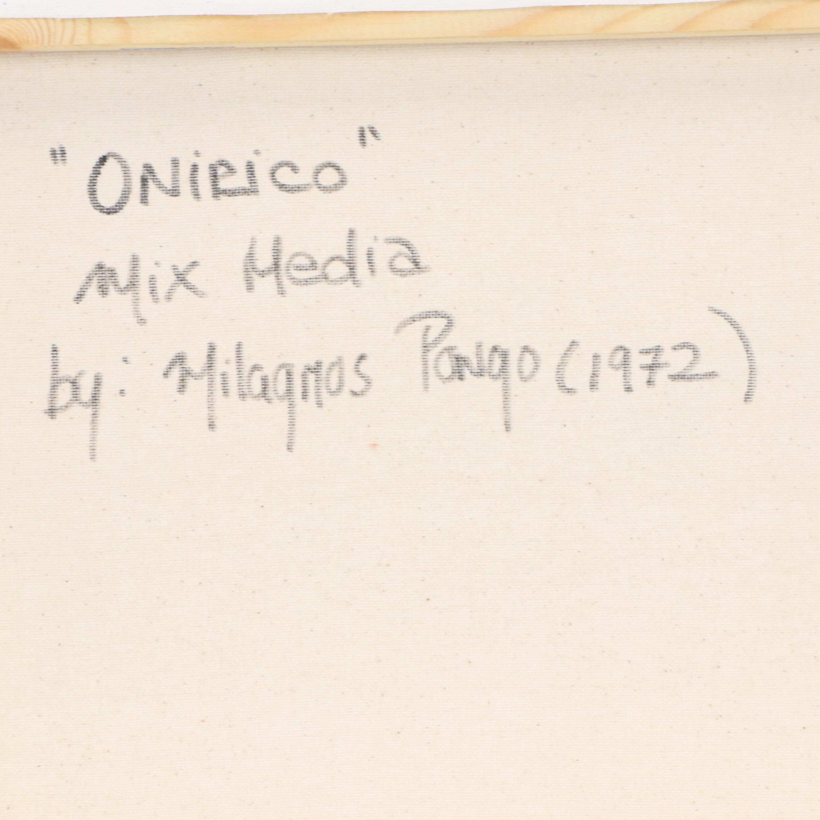 Milagros Pongo Abstract Mixed Media Painting "Onirico," 21st Century