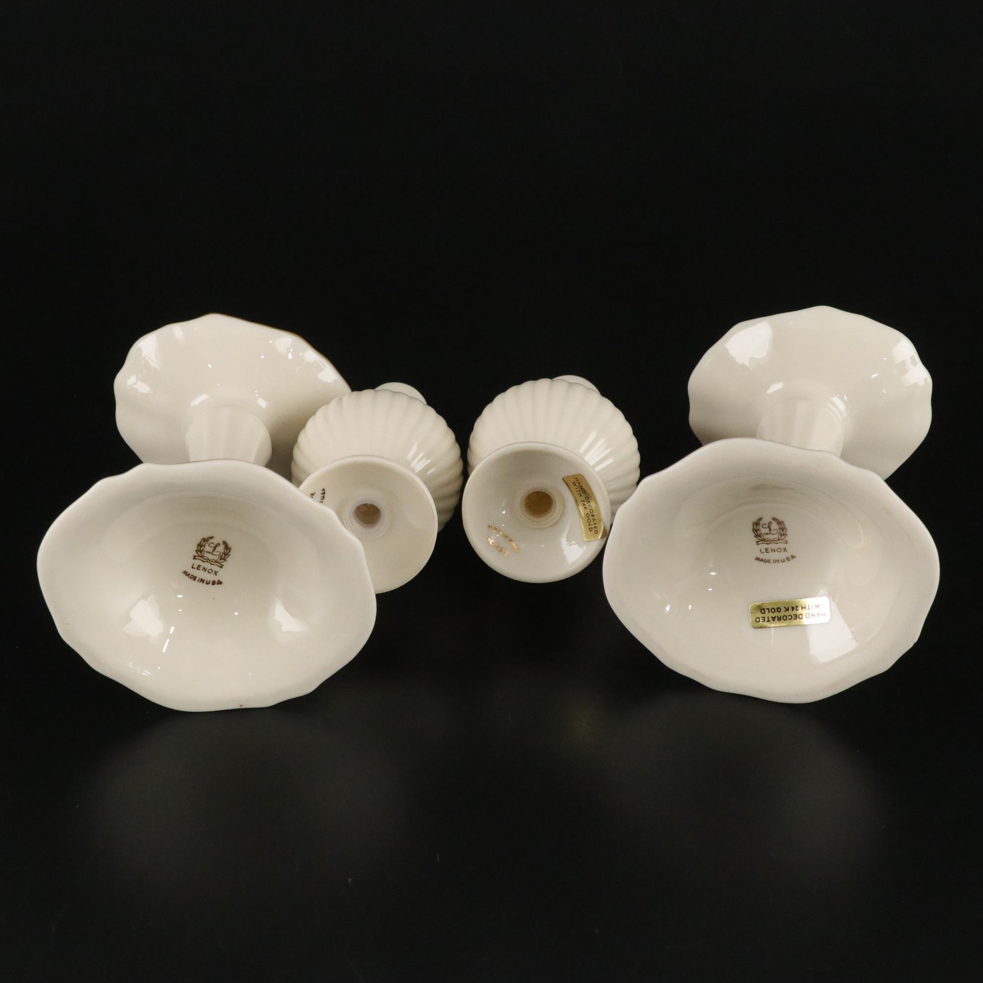 Lenox "Aristocrat" Bone China Gold Trim Dinnerware Set For 12 With Extras